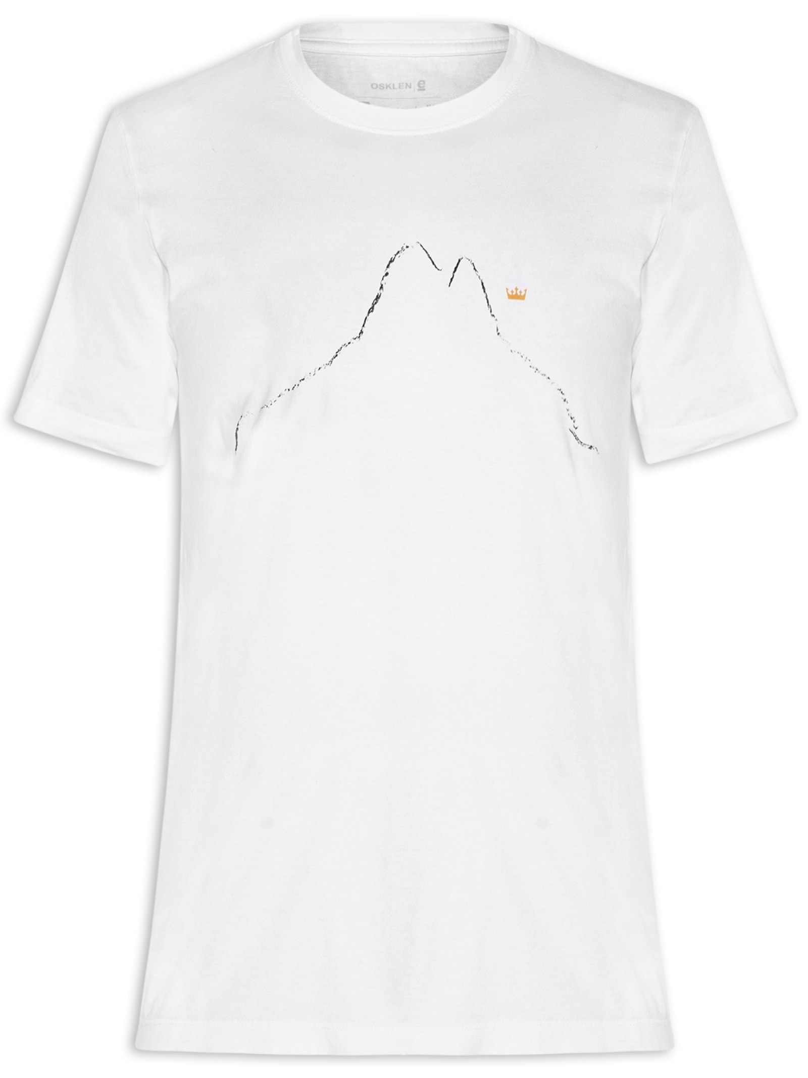 Camiseta Manga Curta Masculina Stone Min Branco Osklen