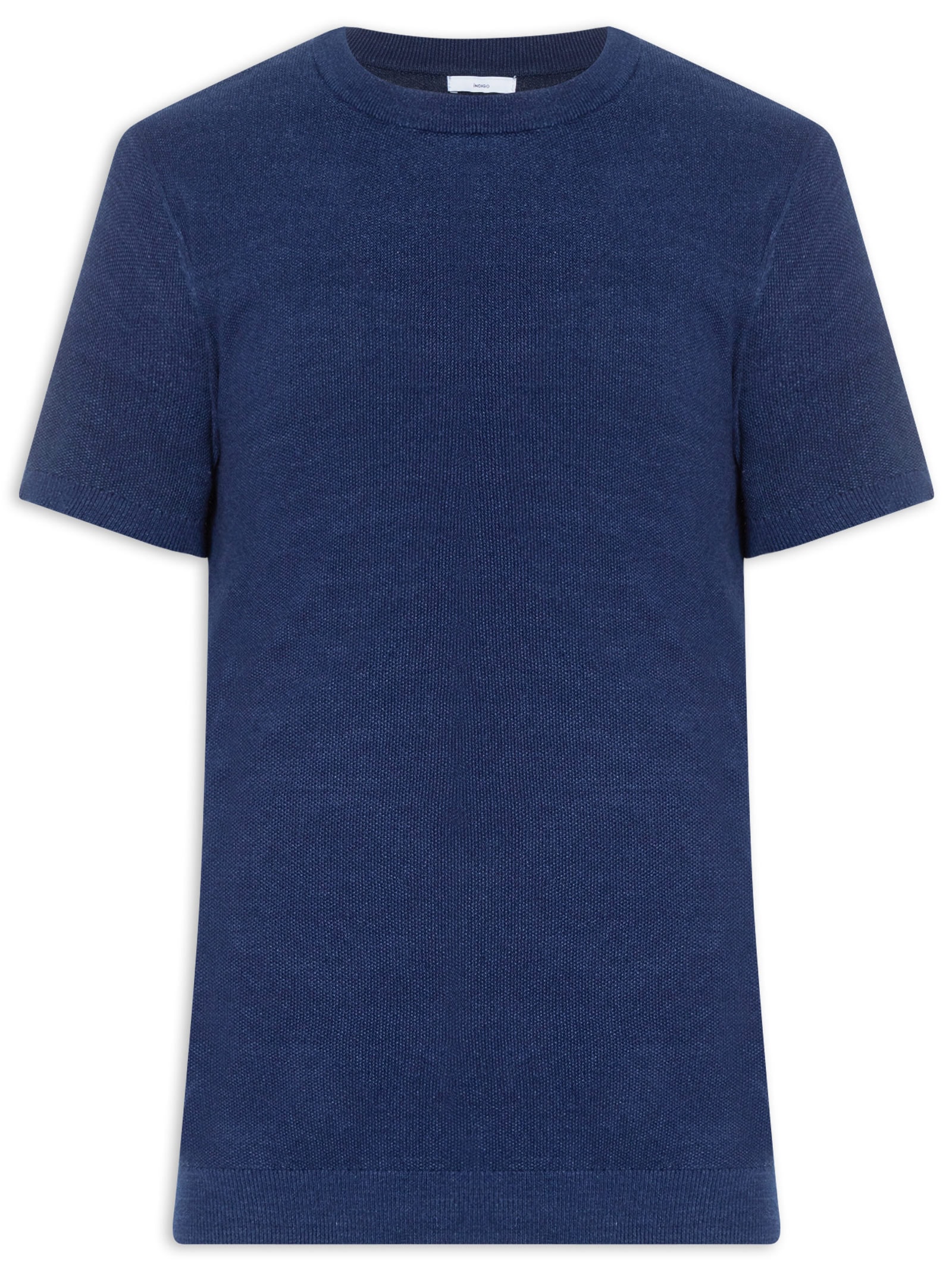 Camiseta Manga Curta Masculina Tricot Azul Foxton