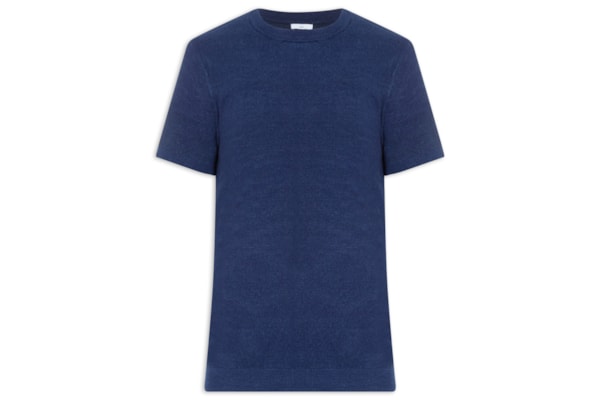 Camiseta Manga Curta Masculina Tricot - Azul