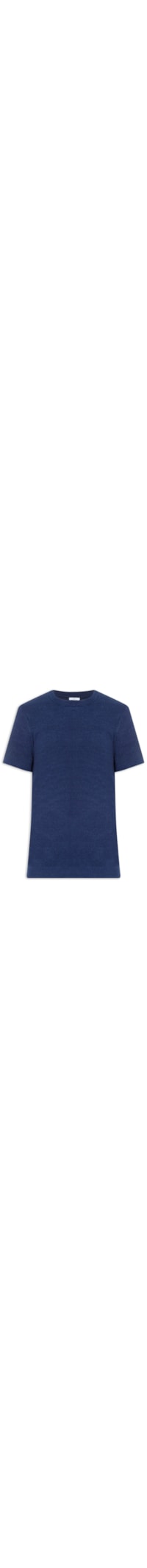 Camiseta Manga Curta Masculina Tricot - Azul