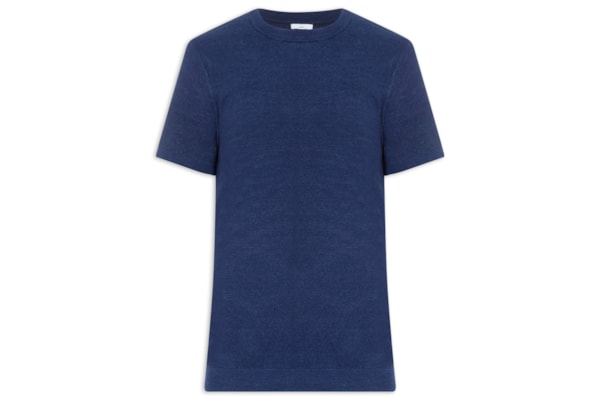 Camiseta Manga Curta Masculina Tricot - Azul