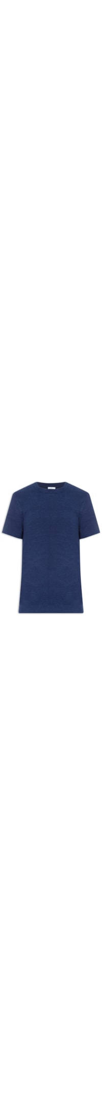 Camiseta Manga Curta Masculina Tricot - Azul