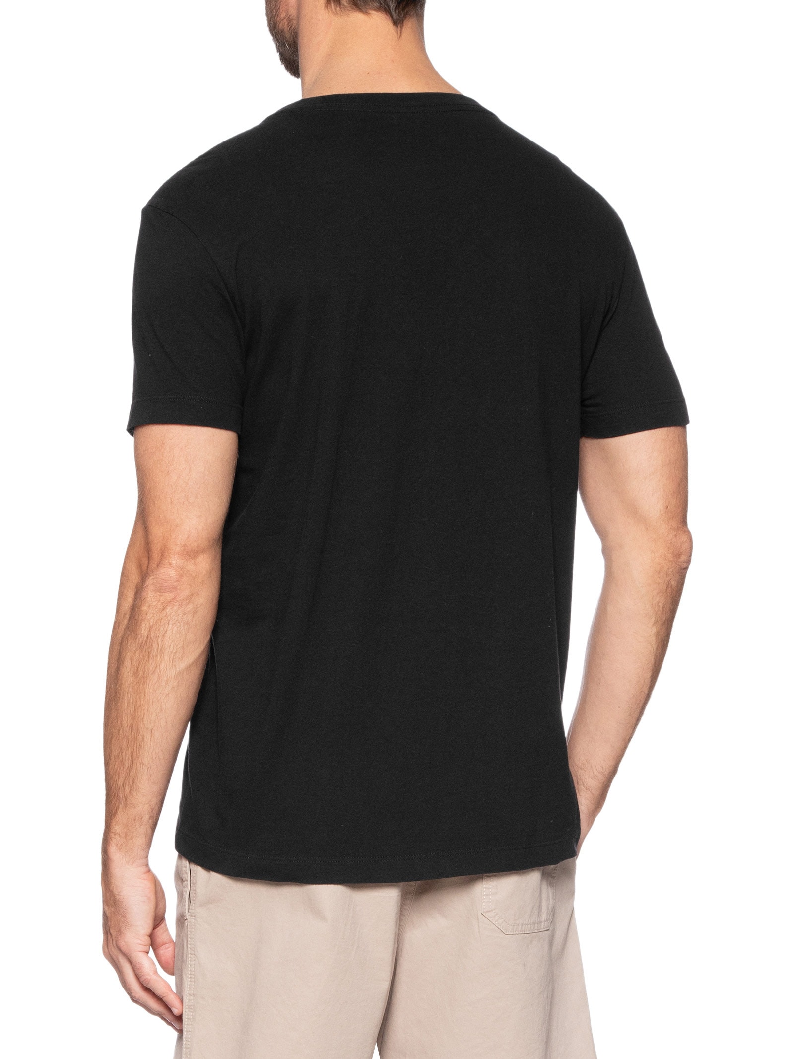 Camiseta Manga Curta Masculina Vintage Snow Icon Preto Osklen