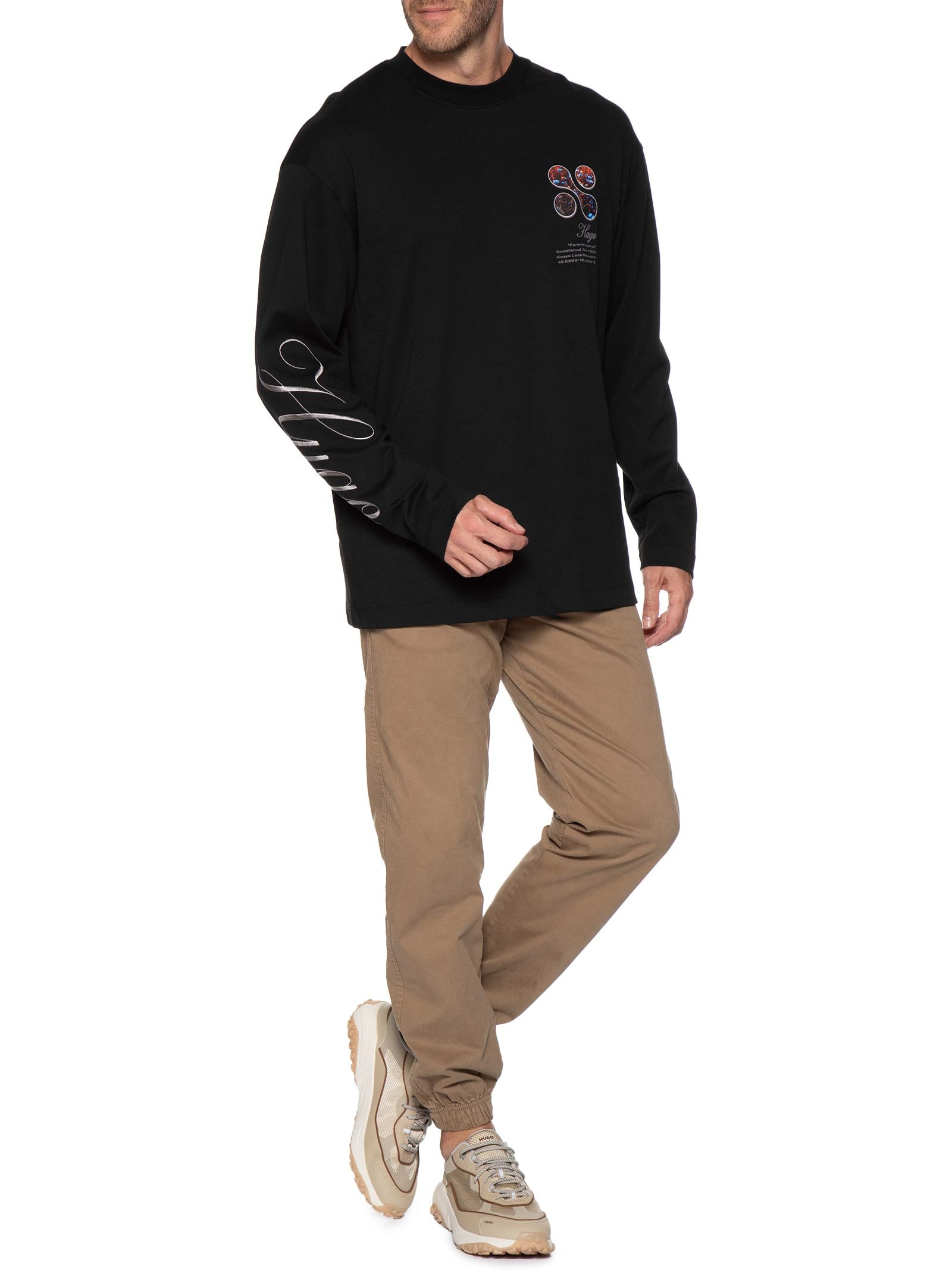 Camiseta Manga Longa Deaside Preto Hugo