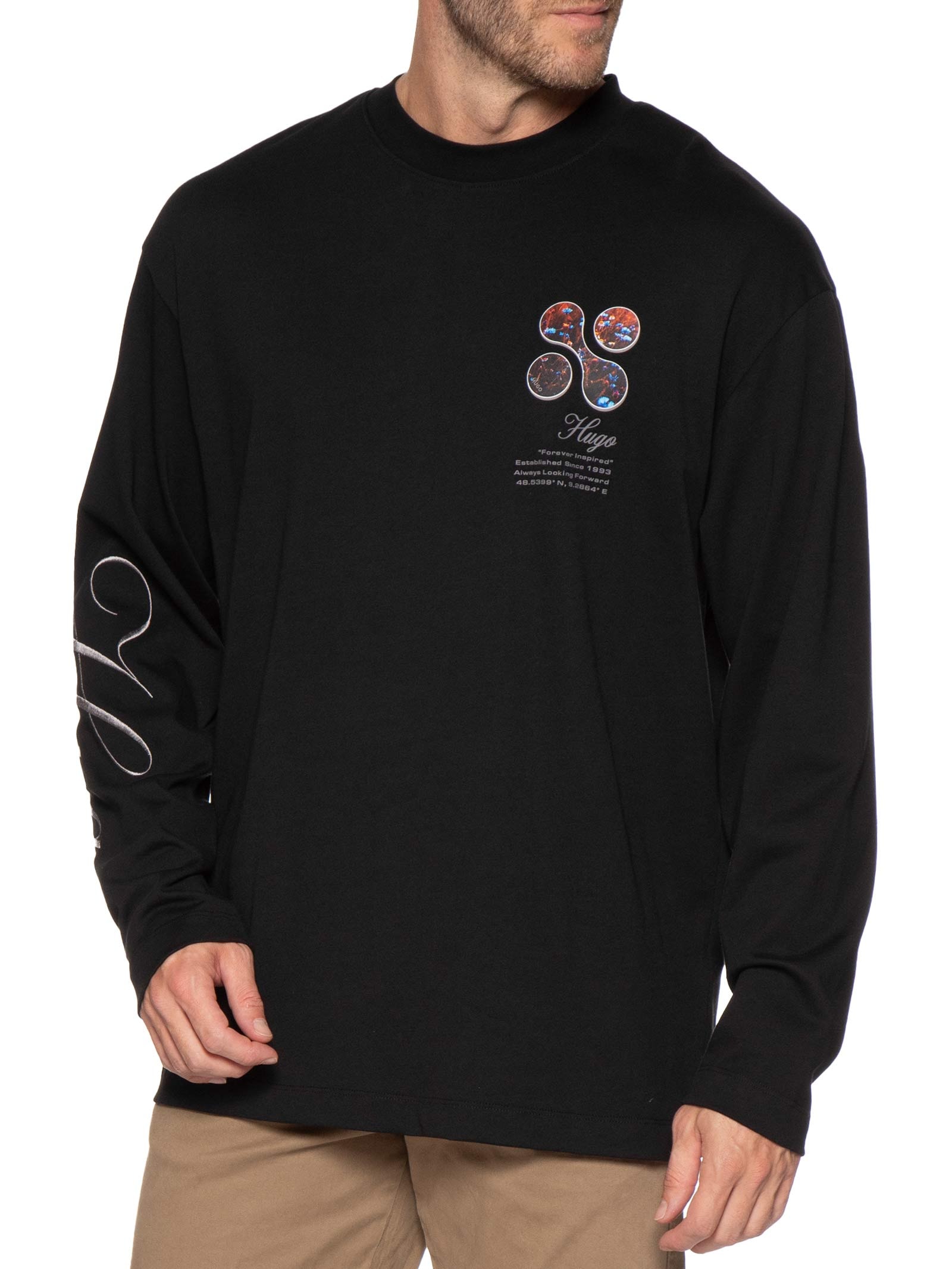 Camiseta Manga Longa Deaside Preto Hugo