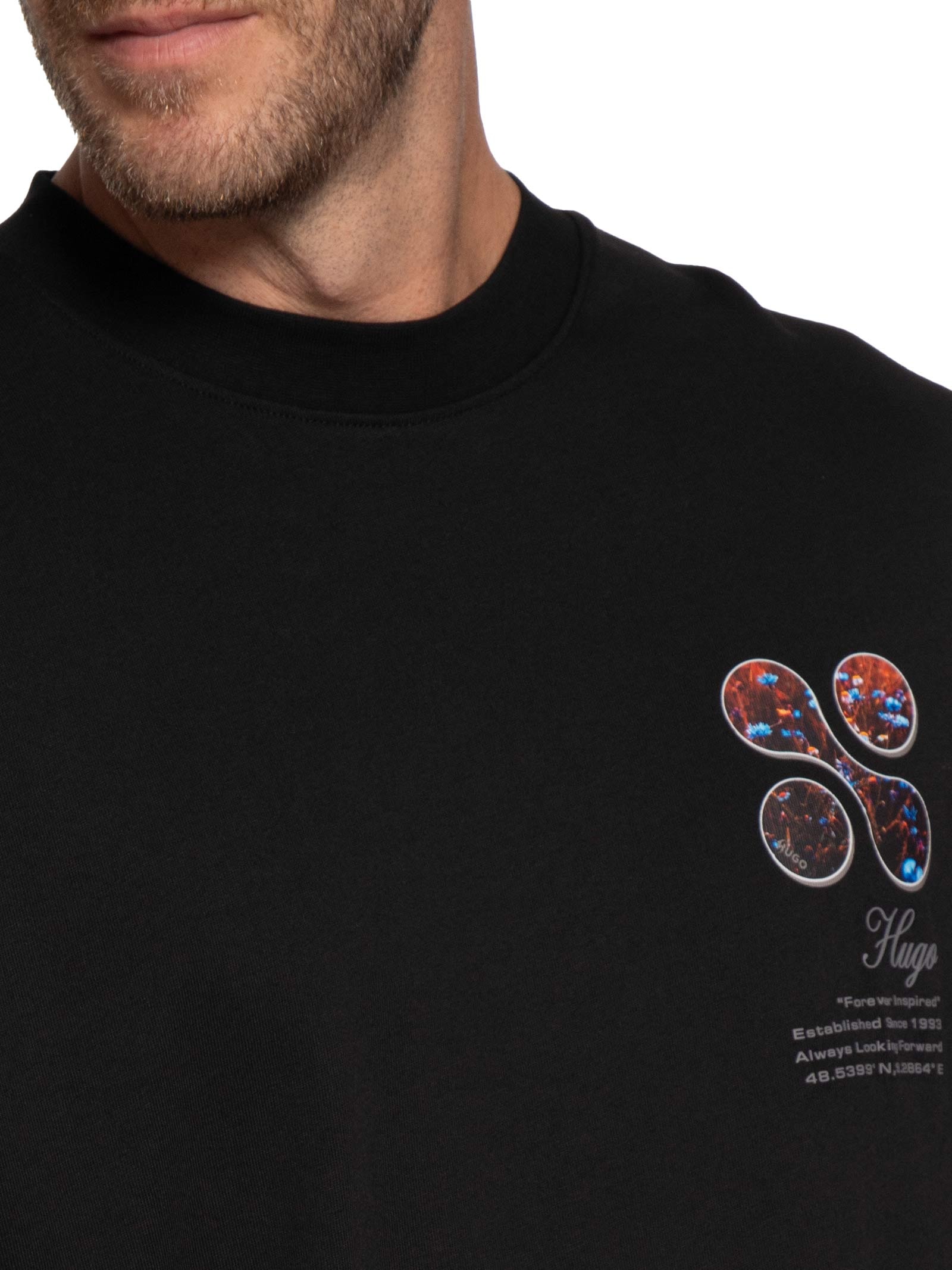 Camiseta Manga Longa Deaside Preto Hugo