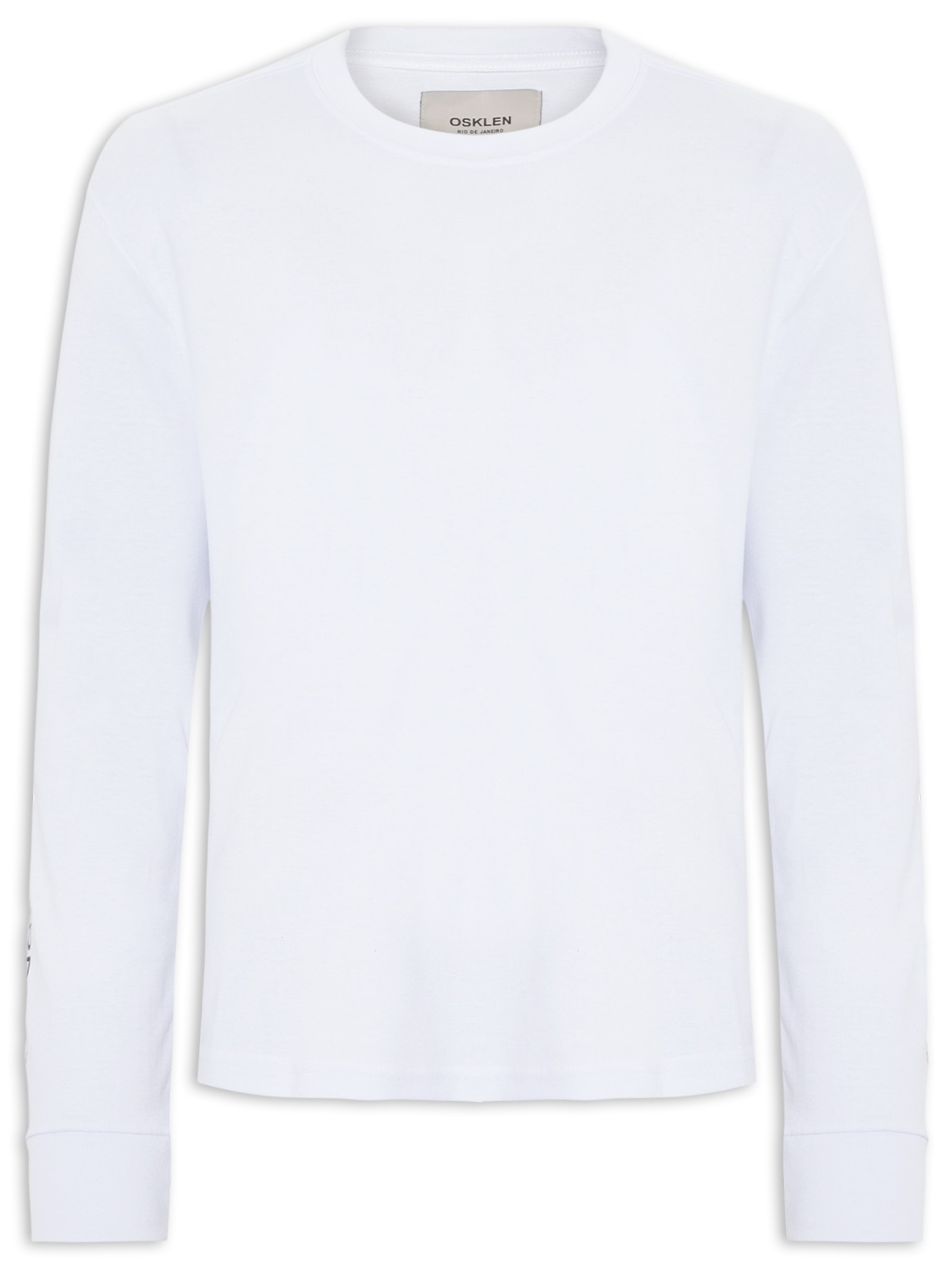 Camiseta Manga Longa Masculina Osk Snowb Branco Osklen