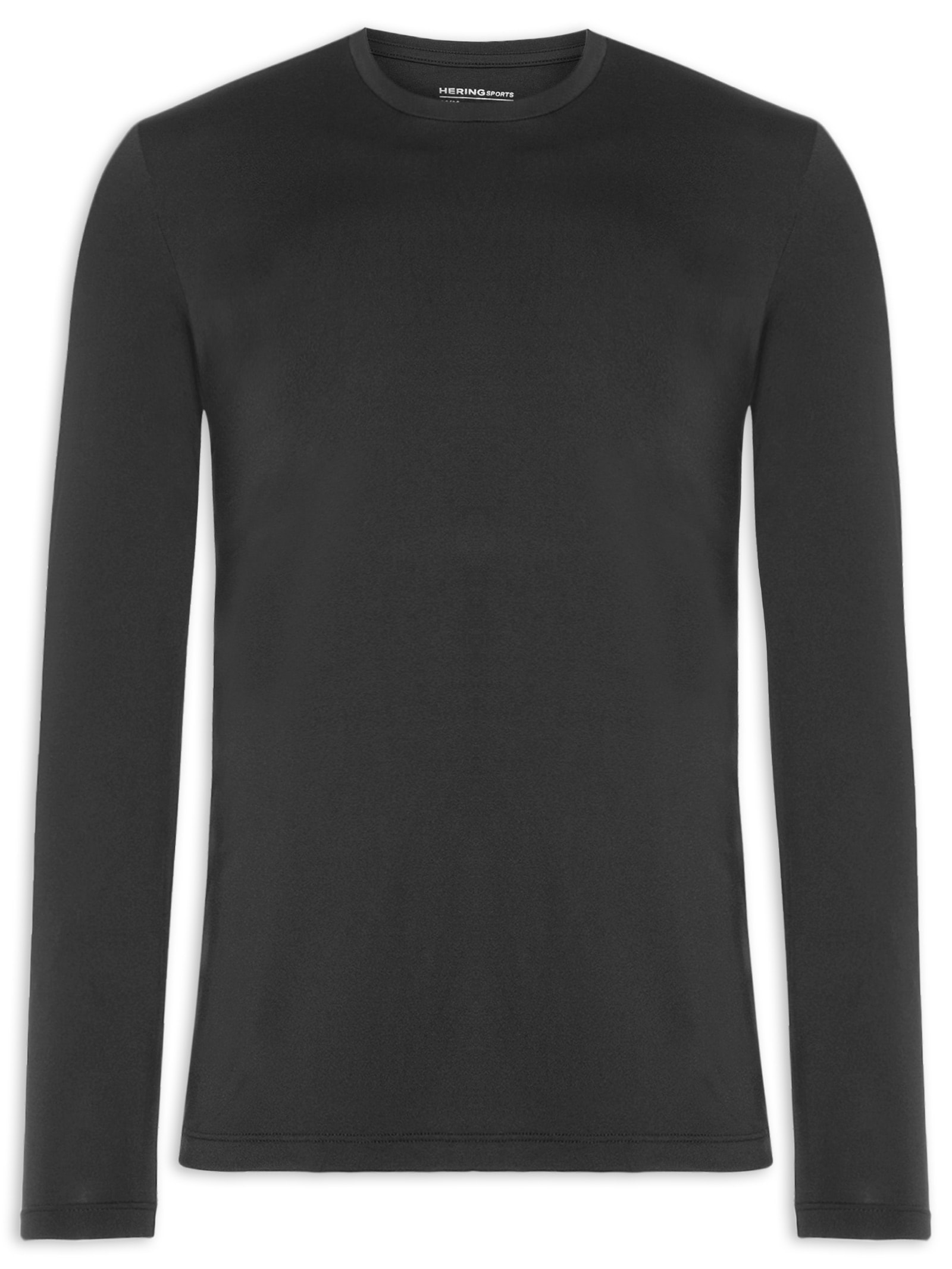 Camiseta Manga Longa UV Masculina – Preto Hering Sports