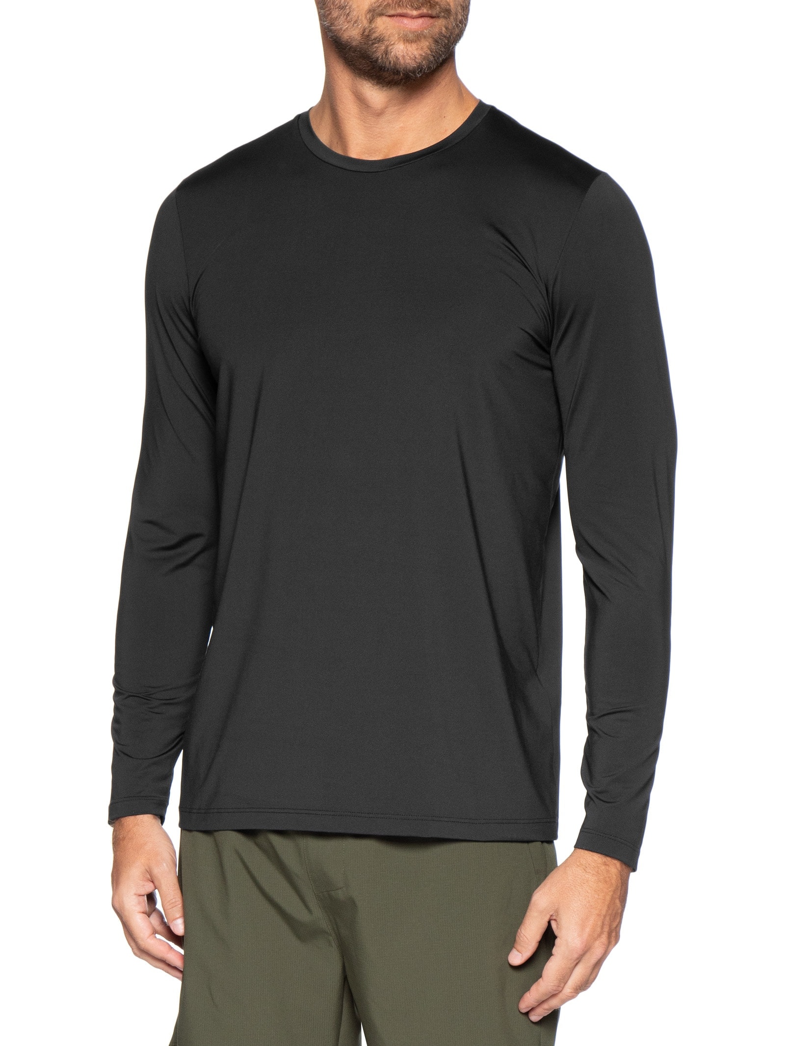 Camiseta Manga Longa UV Masculina – Preto Hering Sports