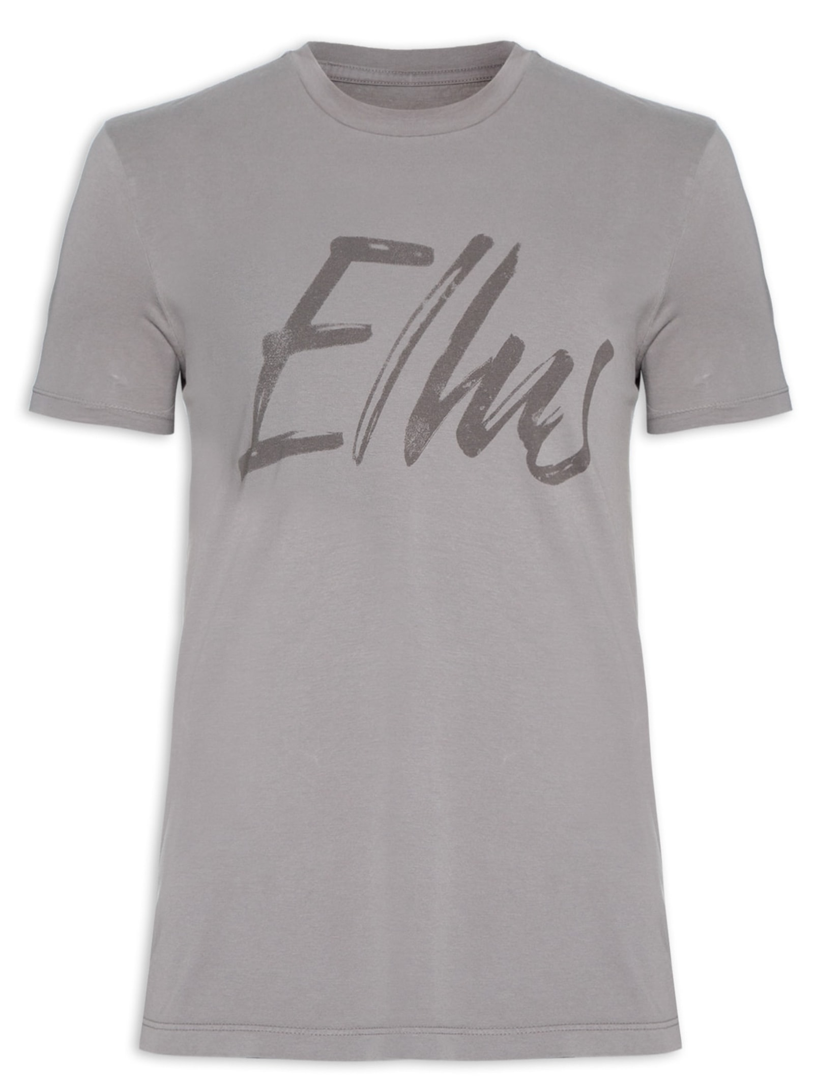 Camiseta Mascuilina Cotton Fine Maxi Classic Cinza Ellus