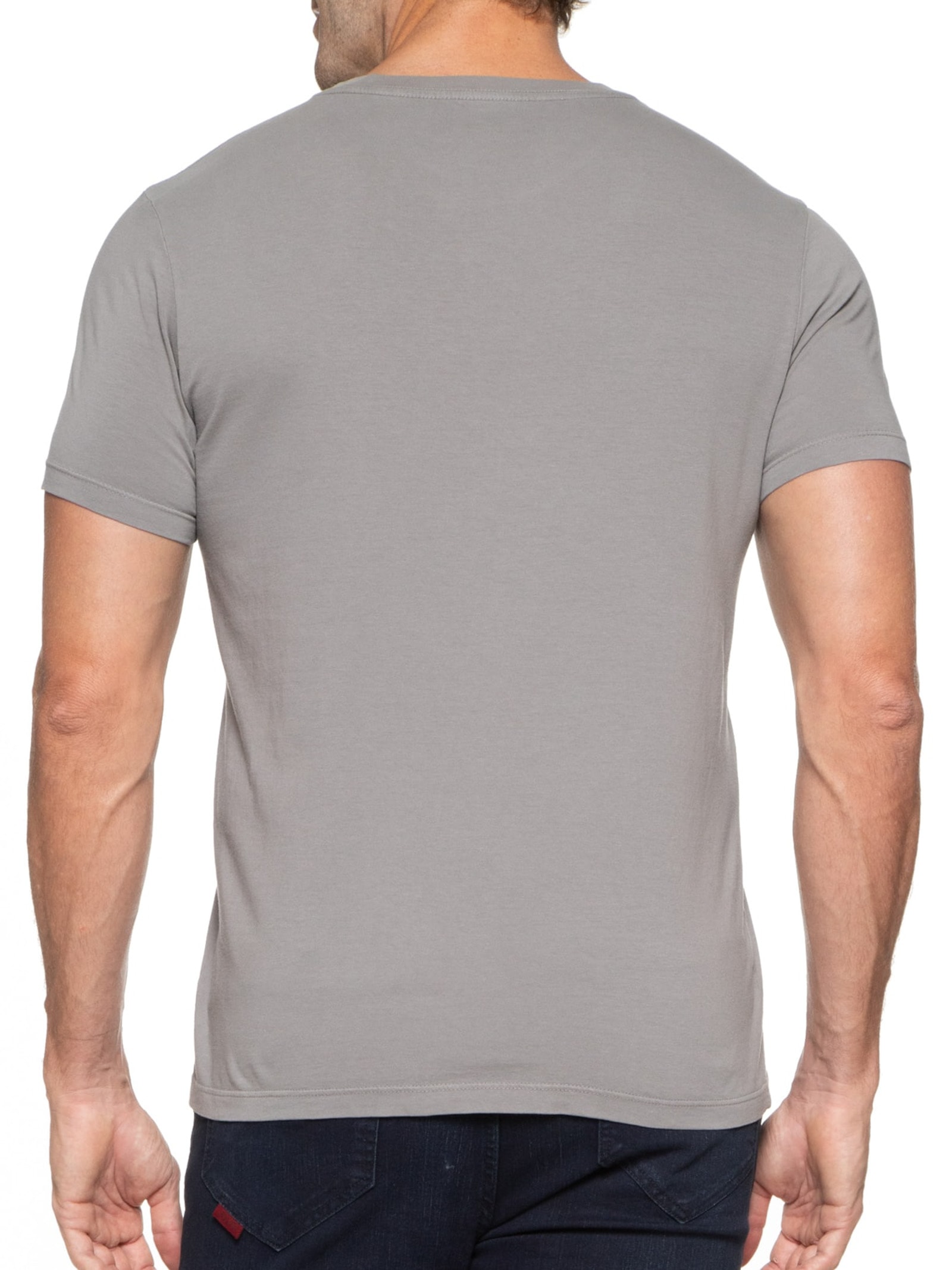 Camiseta Mascuilina Cotton Fine Maxi Classic Cinza Ellus