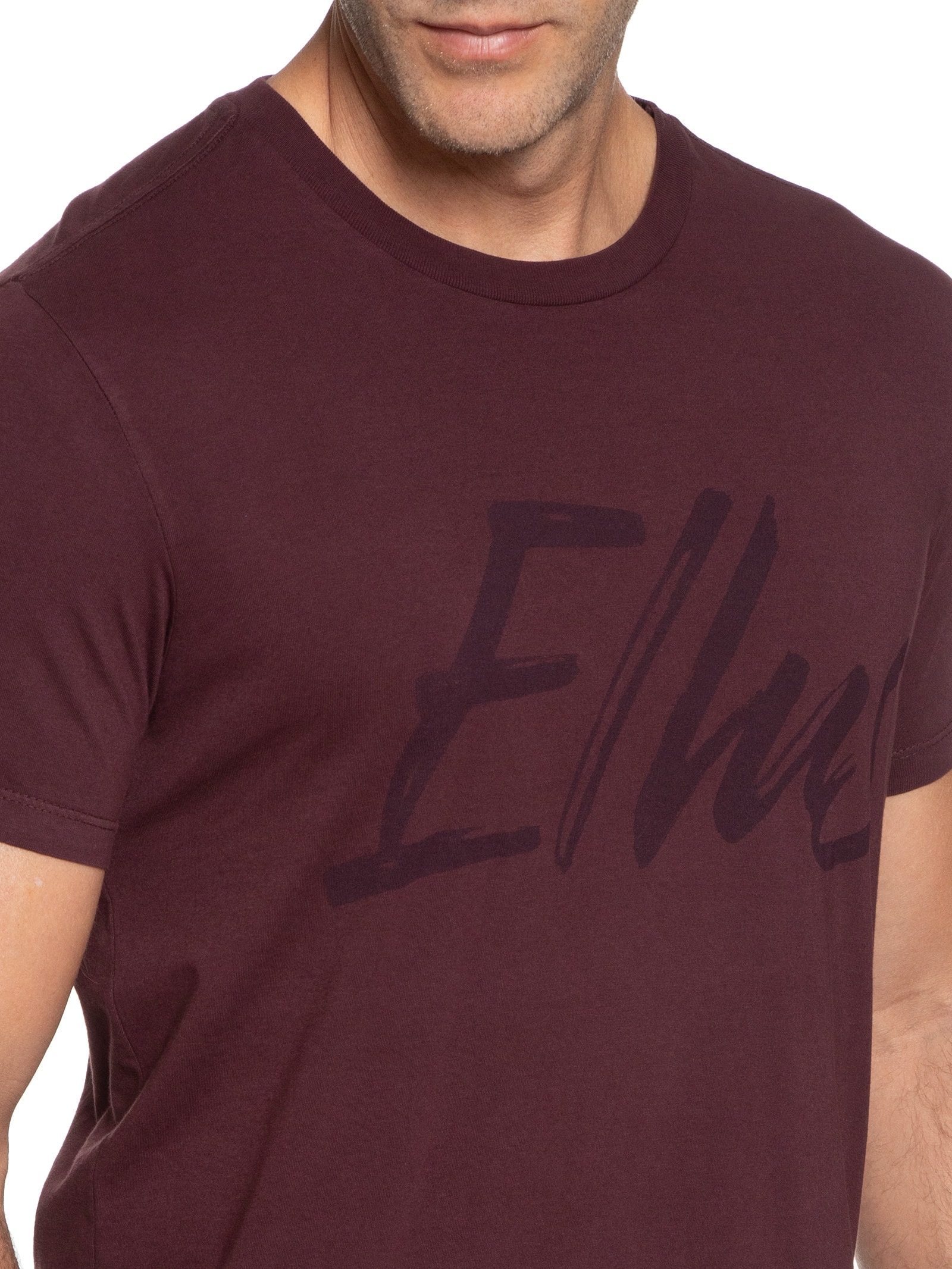 Camiseta Mascuilina Cotton Fine Maxi Classic Vinho Ellus