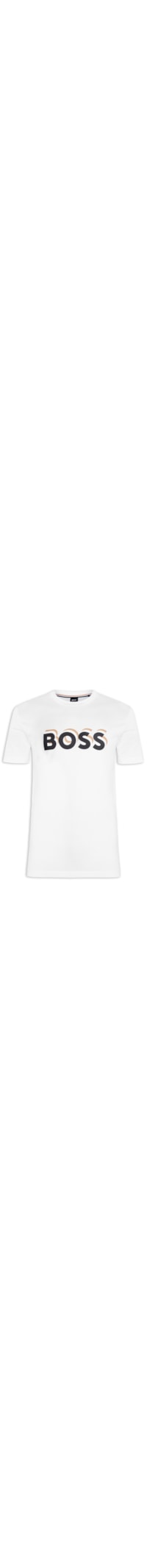 Camiseta Mascuina Manga Curta Estampada Tiburt - Branco