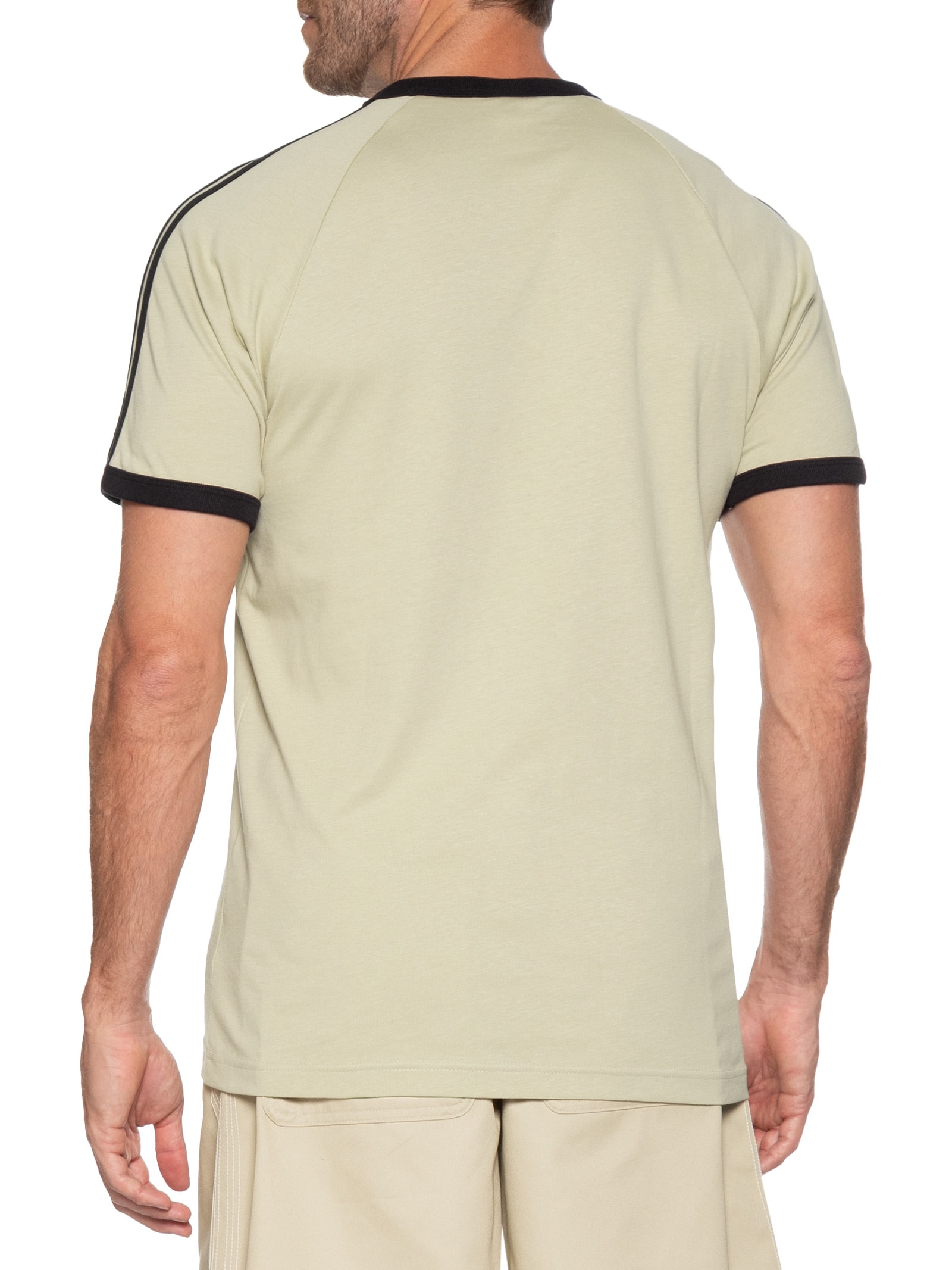 Camiseta Masculina 3 Stripes Bege Adidas Originals