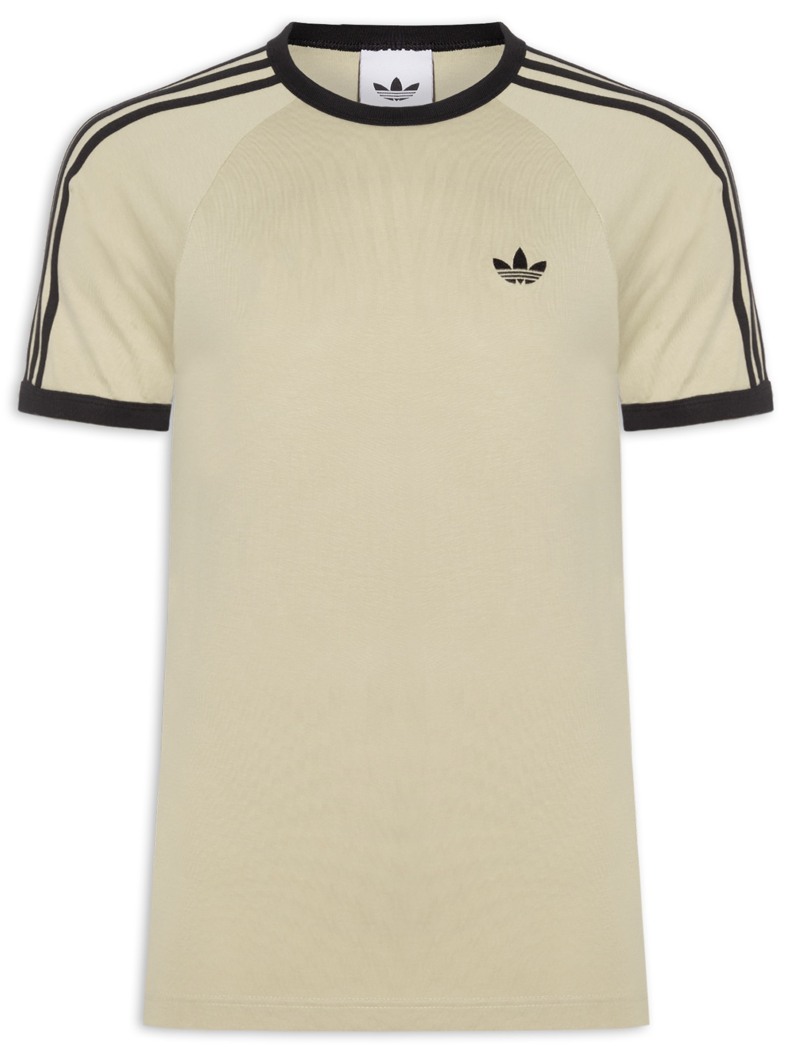 Camiseta Masculina 3 Stripes Bege Adidas Originals
