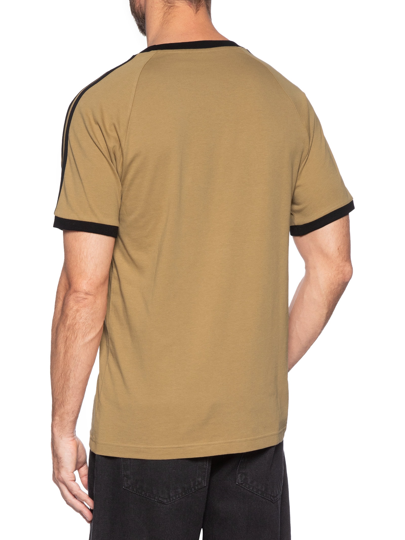 Camiseta Masculina 3-Stripes Marrom Claro Adidas Originals