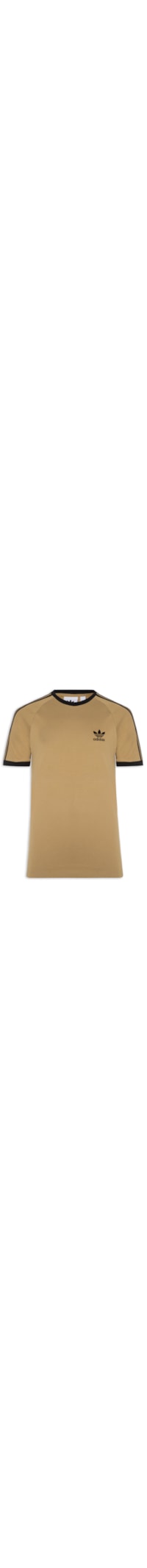 Camiseta Masculina 3-Stripes - Marrom Claro