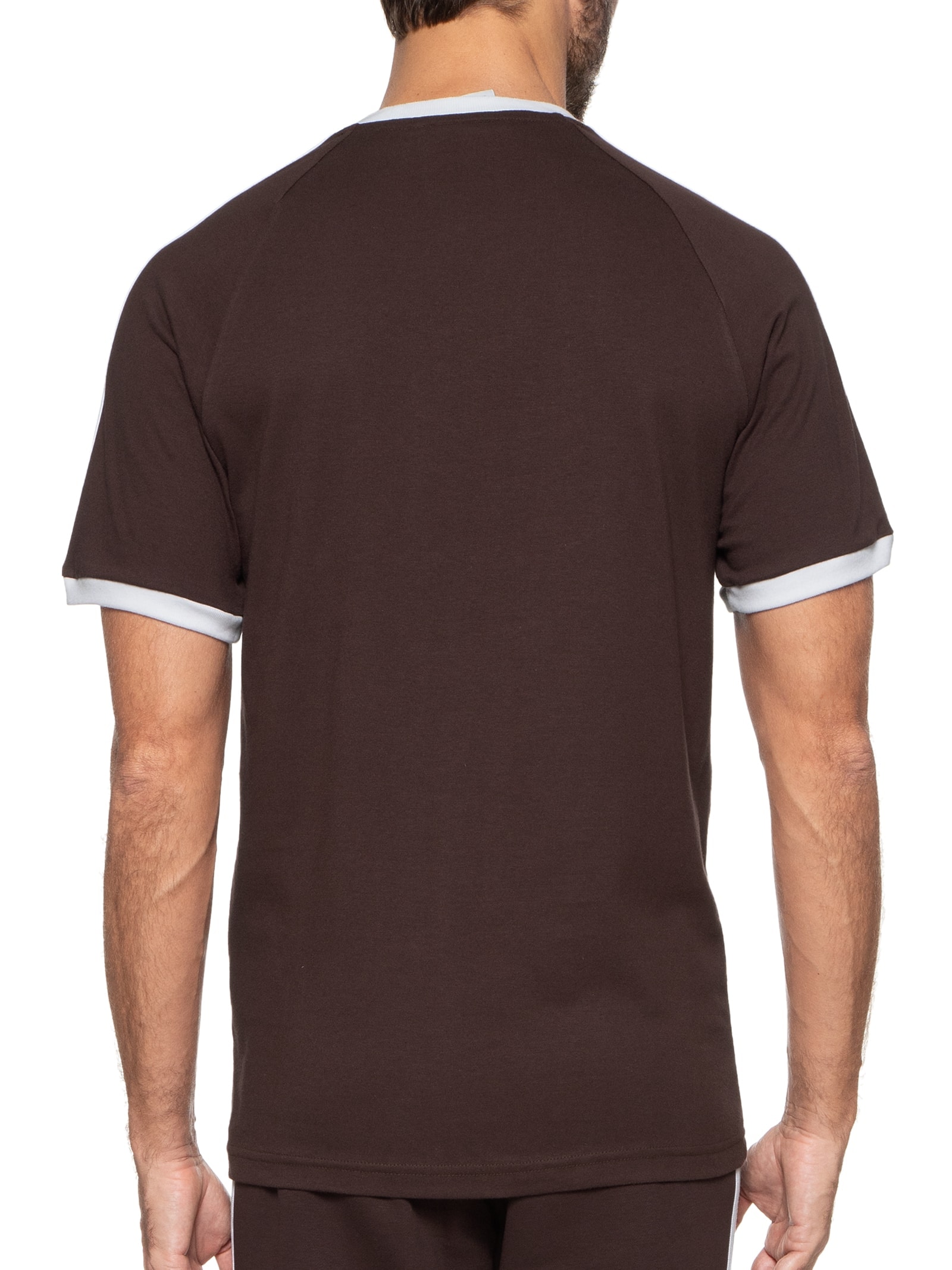 Camiseta Masculina 3 Stripes Marrom Escuro Adidas Originals