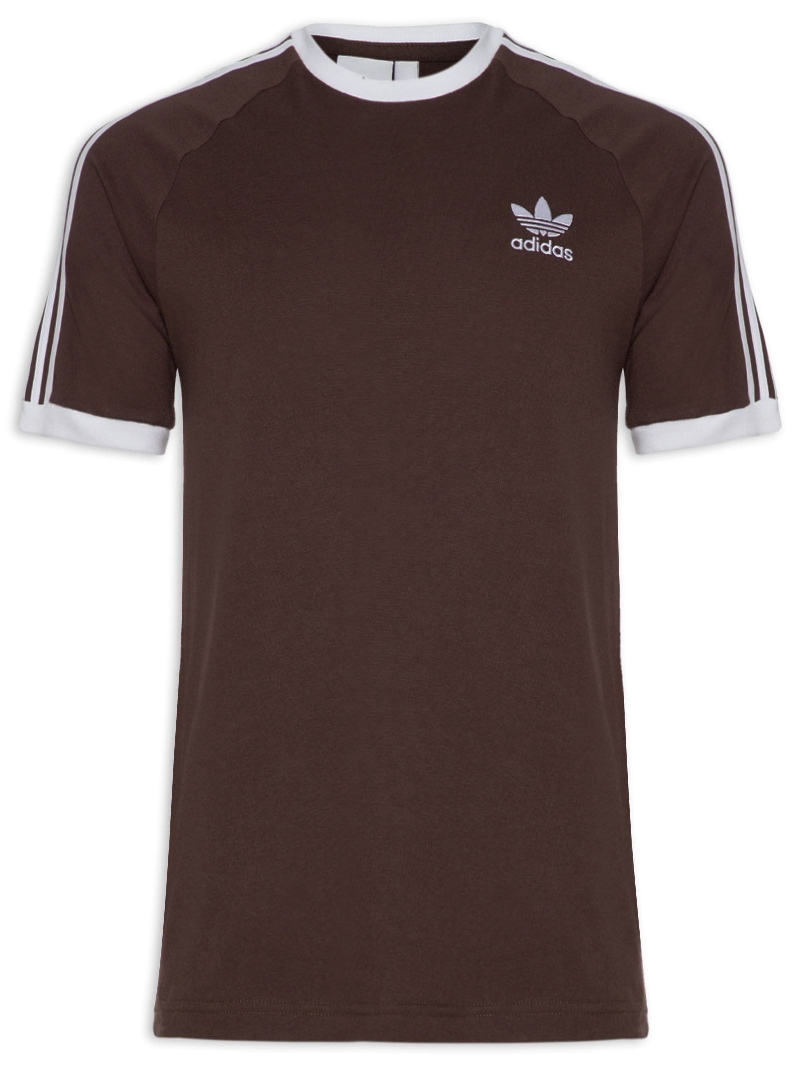 Camiseta Masculina 3 Stripes Marrom Escuro Adidas Originals