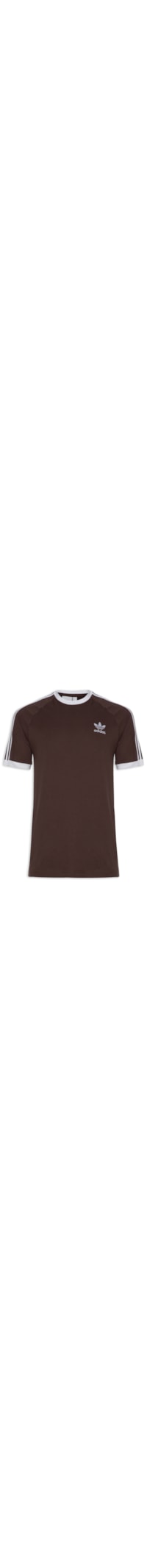 Camiseta Masculina 3 Stripes - Marrom Escuro