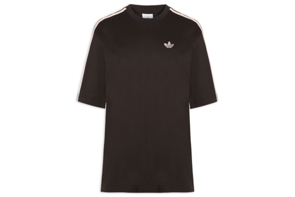 Camiseta Masculina 3 Stripes Oversized - Marrom