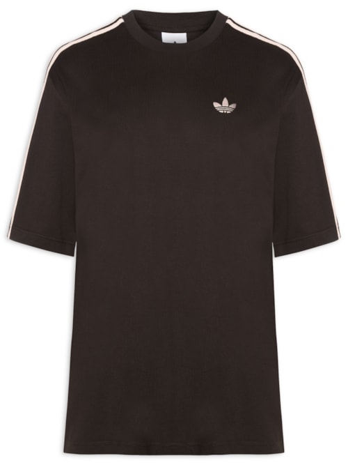 Camiseta Masculina 3 Stripes Oversized – Marrom