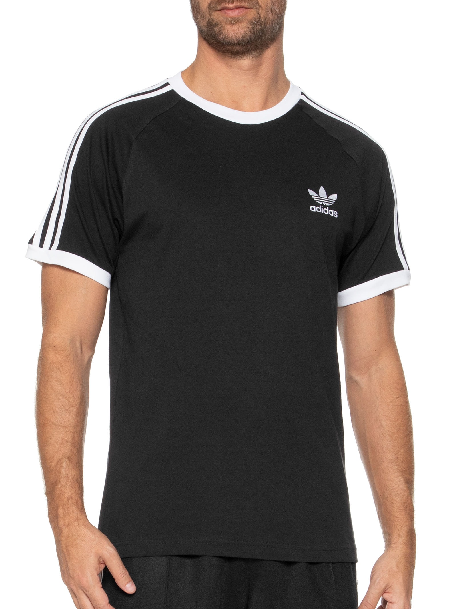 Adidas Originals - Camiseta Masculina 3 Stripes - Preto