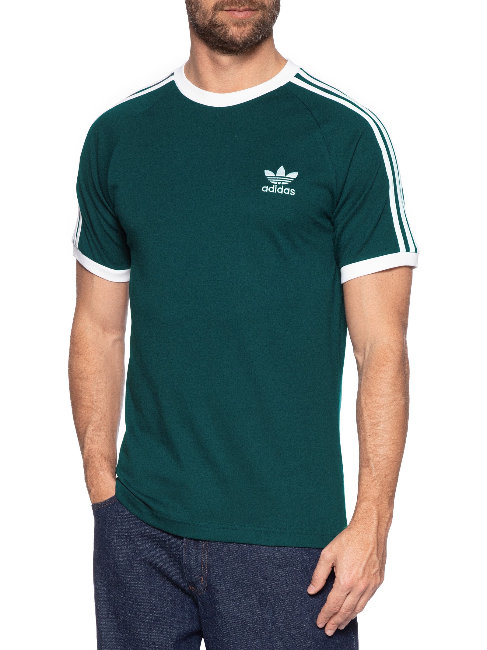 Camiseta Masculina 3-Stripes Verde Adidas Originals