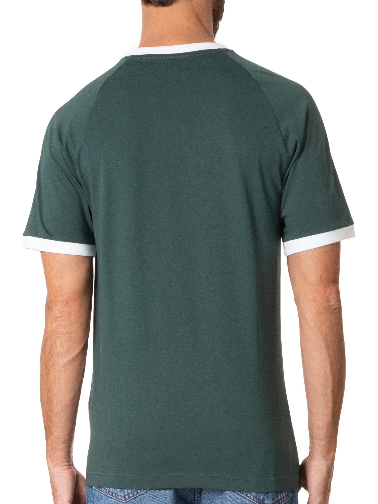 Camiseta Masculina 3 Stripes Verde Escuro Adidas Originals