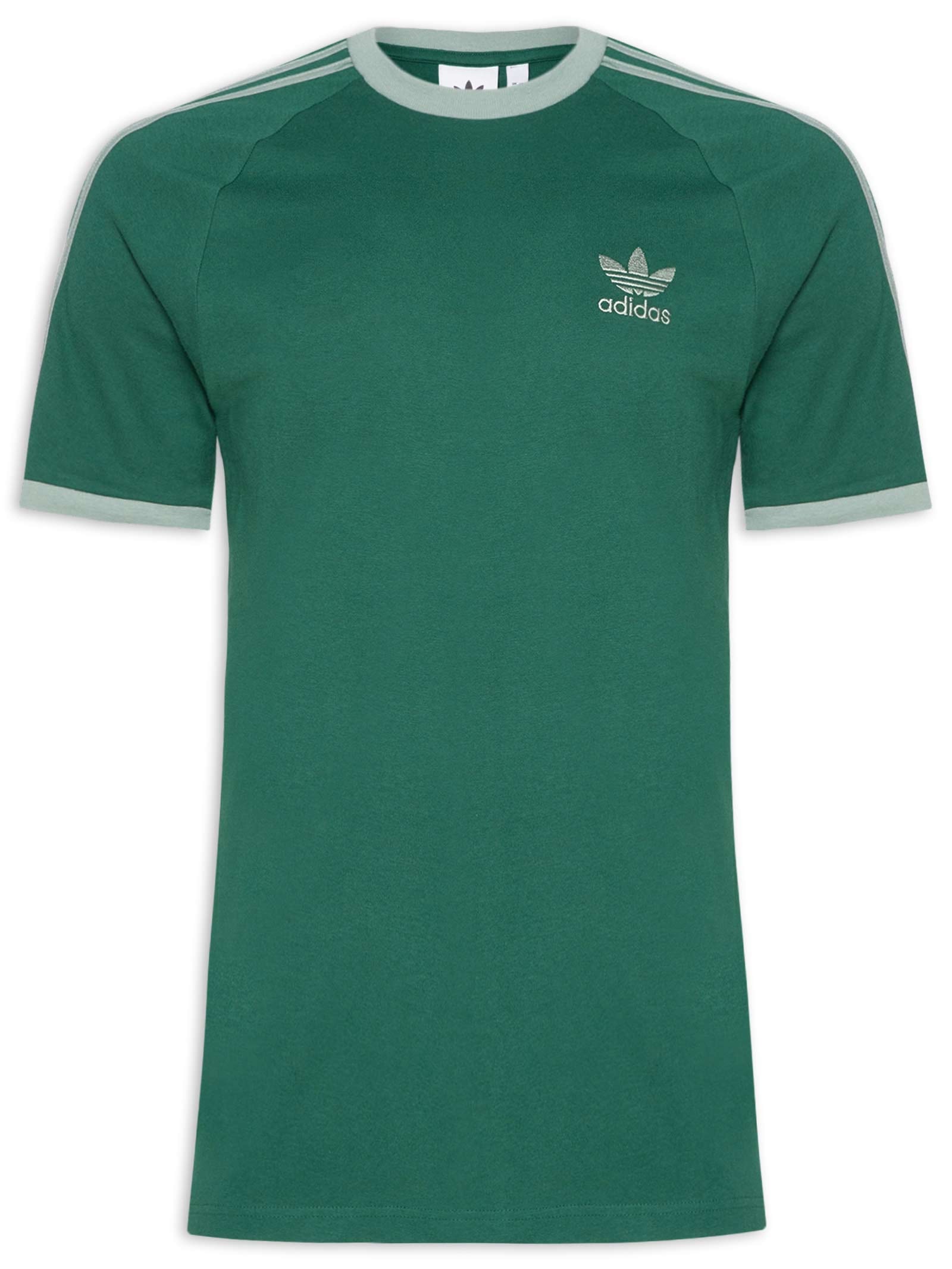 Camiseta Masculina 3 Stripes Verde Escuro Adidas Originals