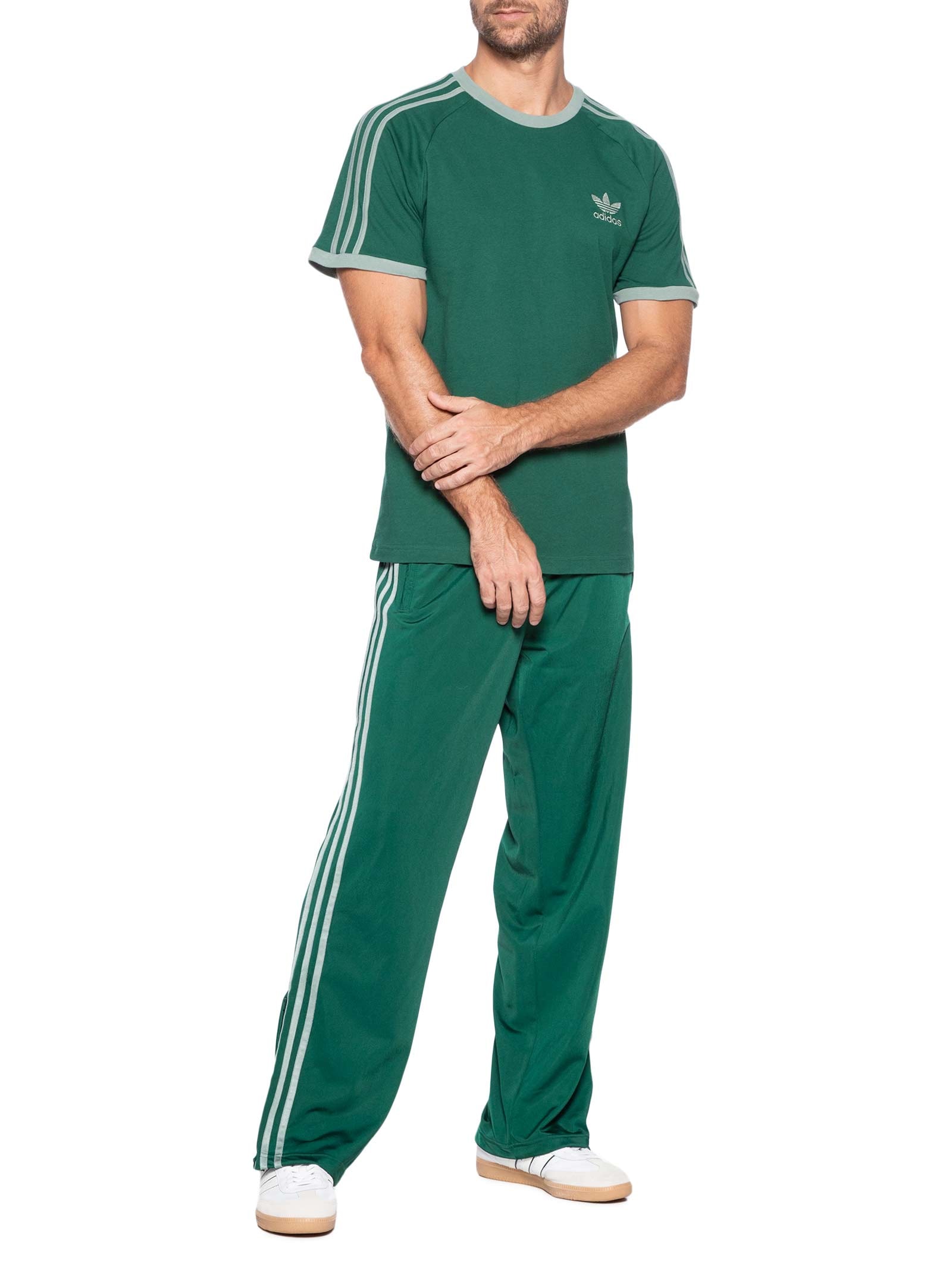 Camiseta Masculina 3 Stripes Verde Escuro Adidas Originals