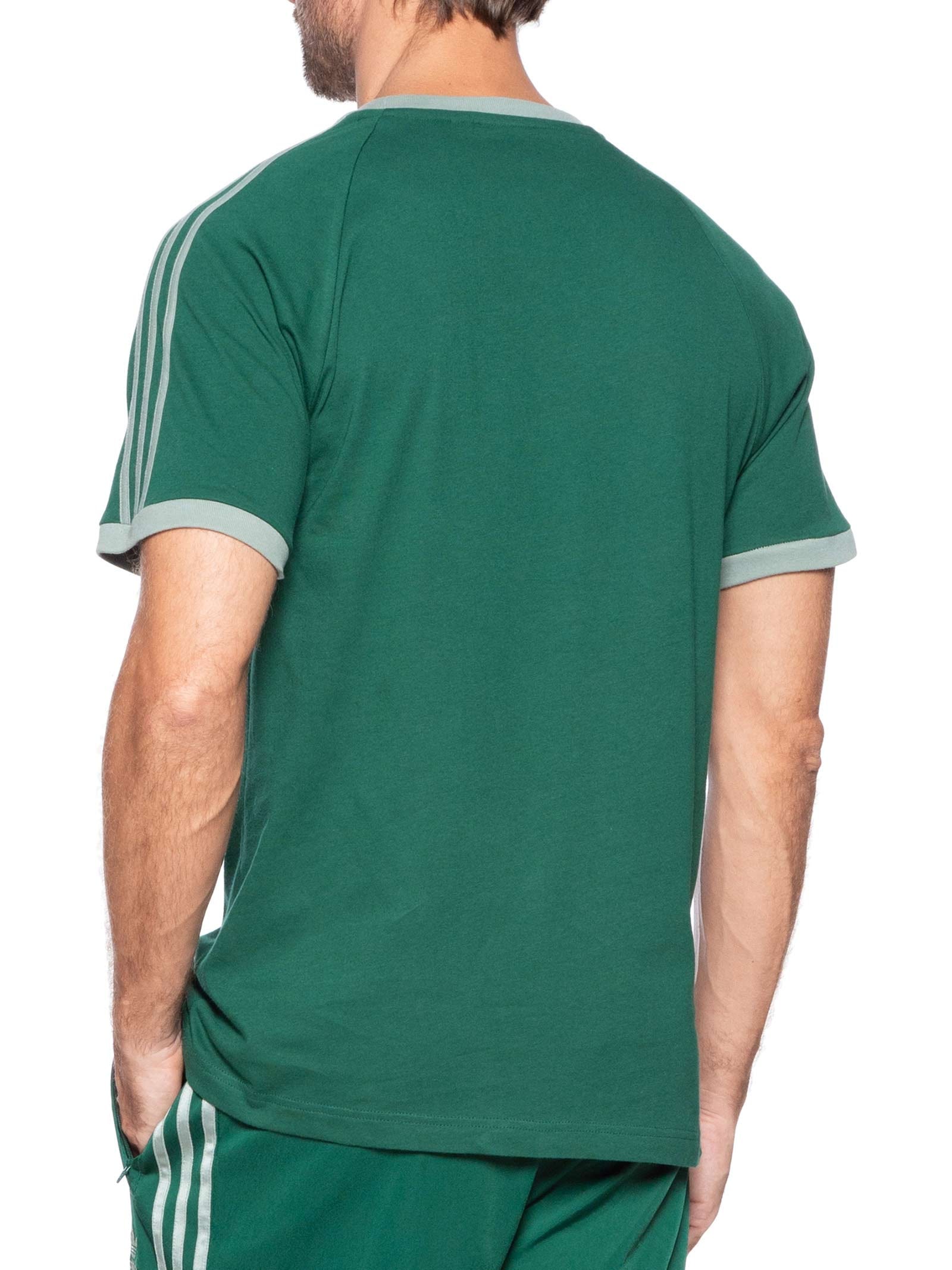 Camiseta Masculina 3 Stripes Verde Escuro Adidas Originals