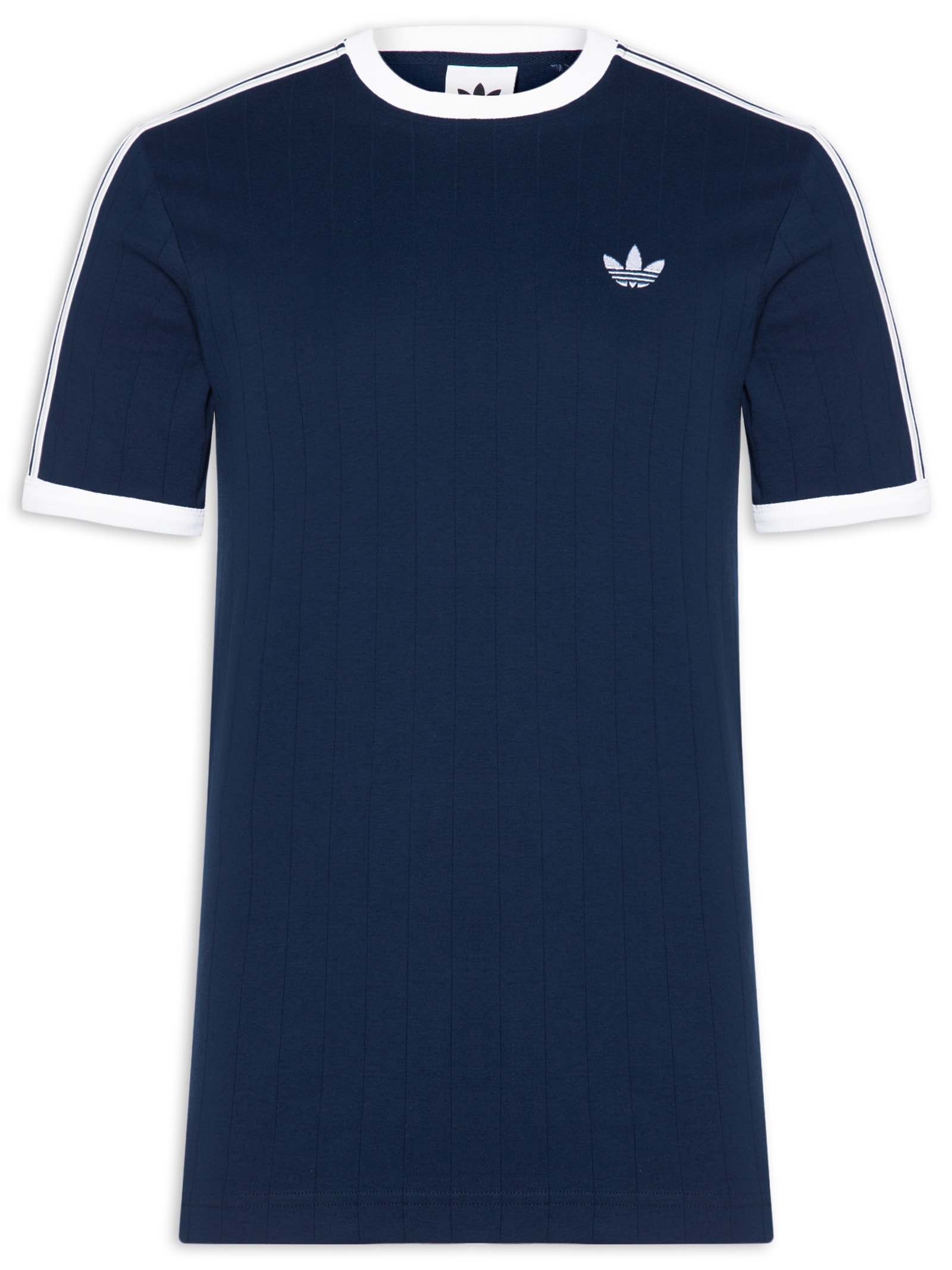 Camiseta Masculina 3s Strips Azul Adidas Originals