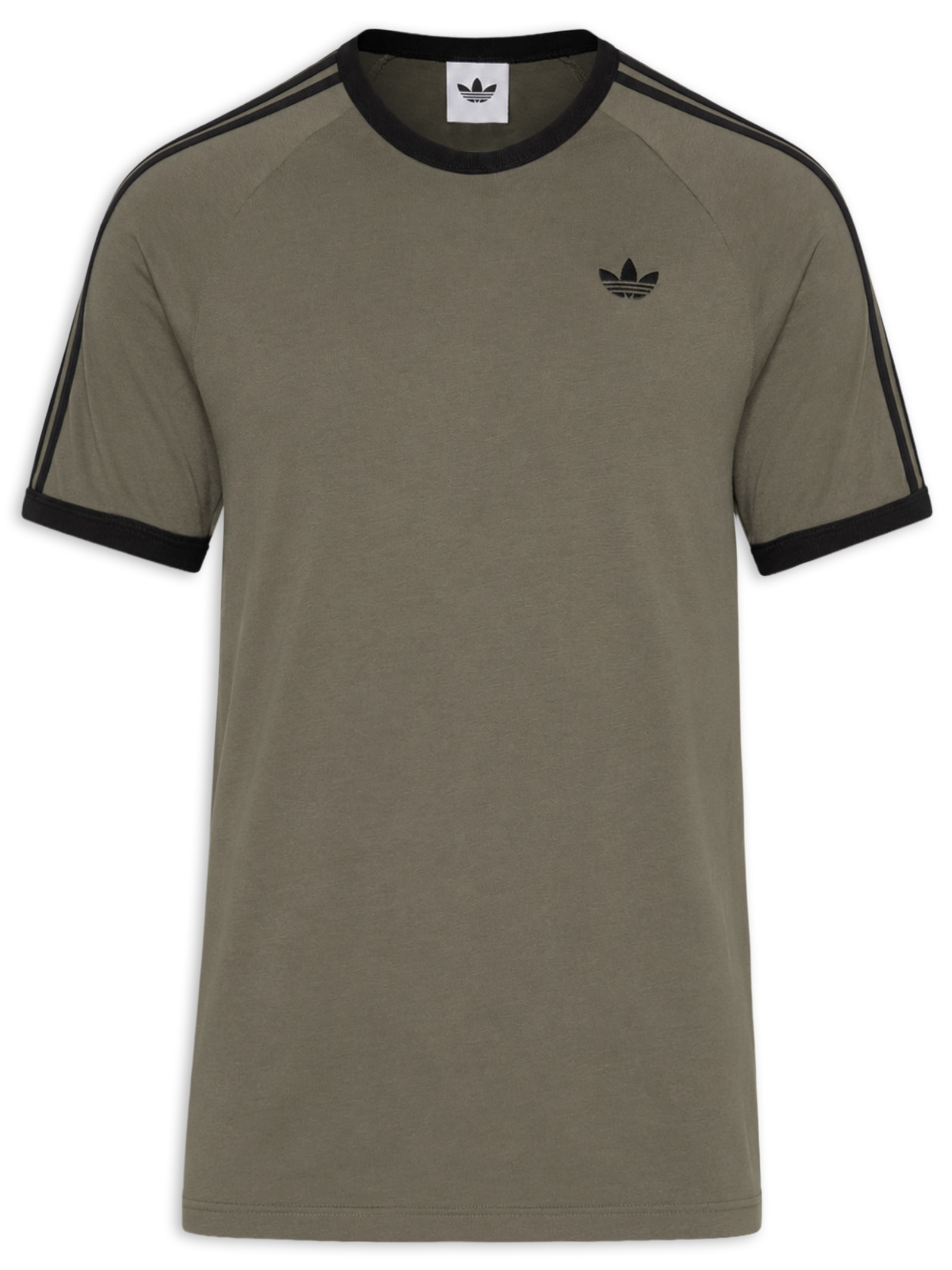 Camiseta Masculina 3s Strips Cinza Adidas Originals