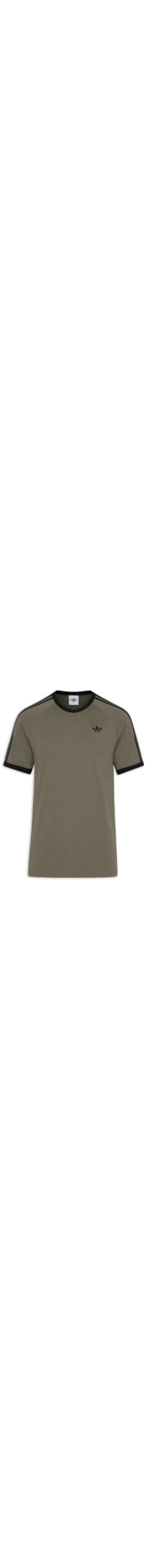 Camiseta Masculina 3s Strips - Cinza