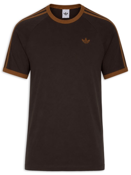 Camiseta Masculina 3s Strips - Marrom