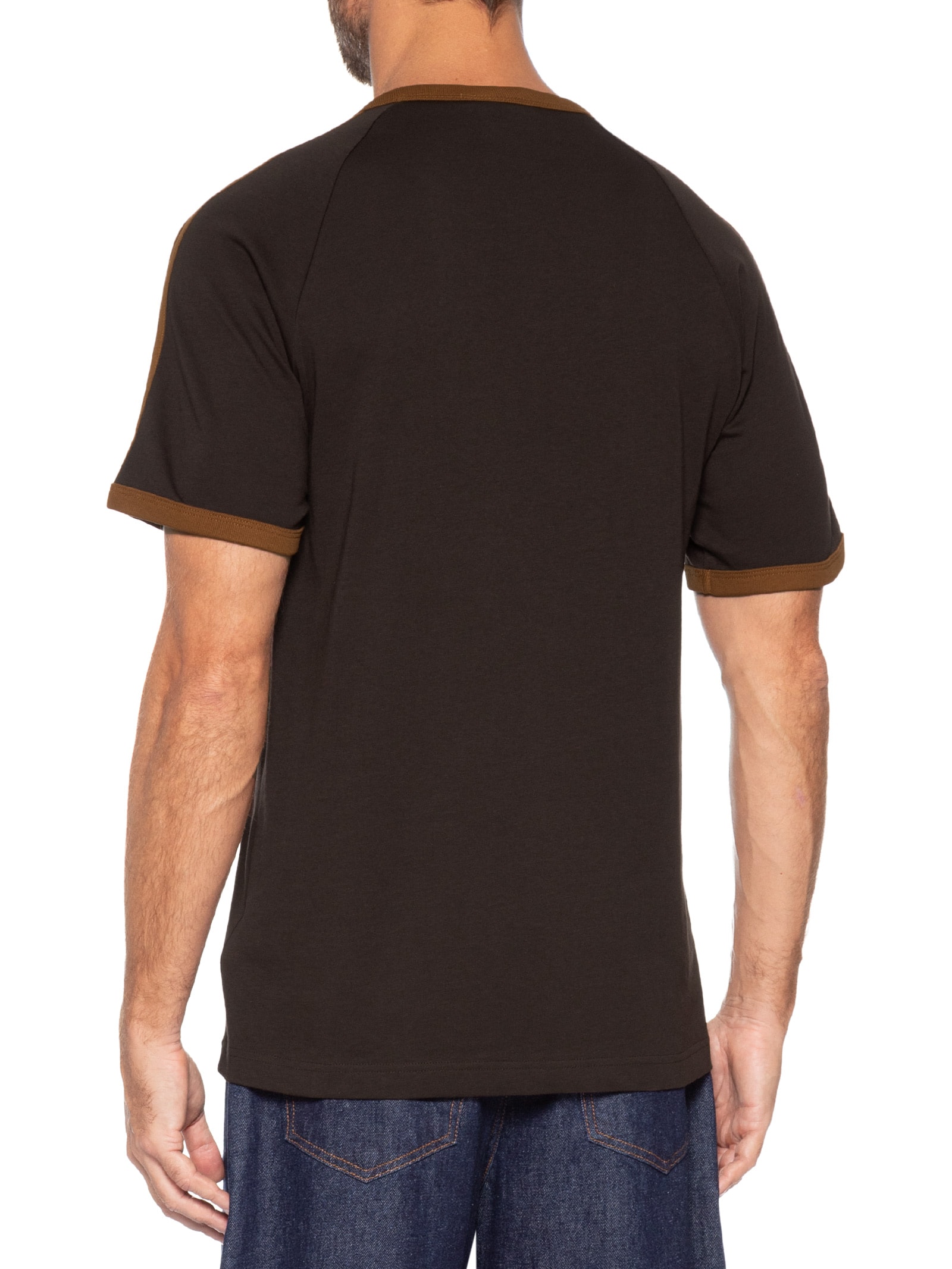 Camiseta Masculina 3s Strips Marrom Adidas Originals