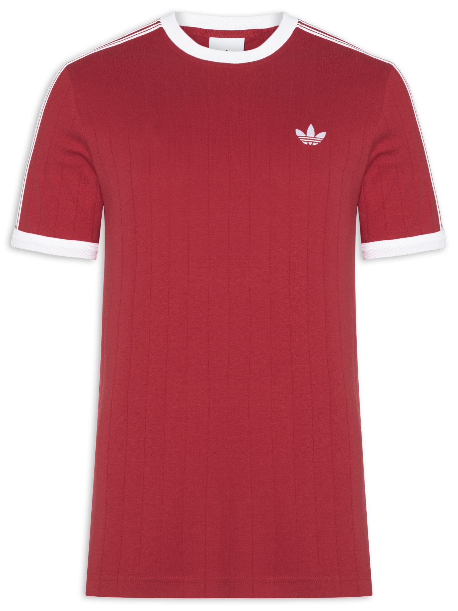 Camiseta Masculina 3s Strips Vermelho Adidas Originals