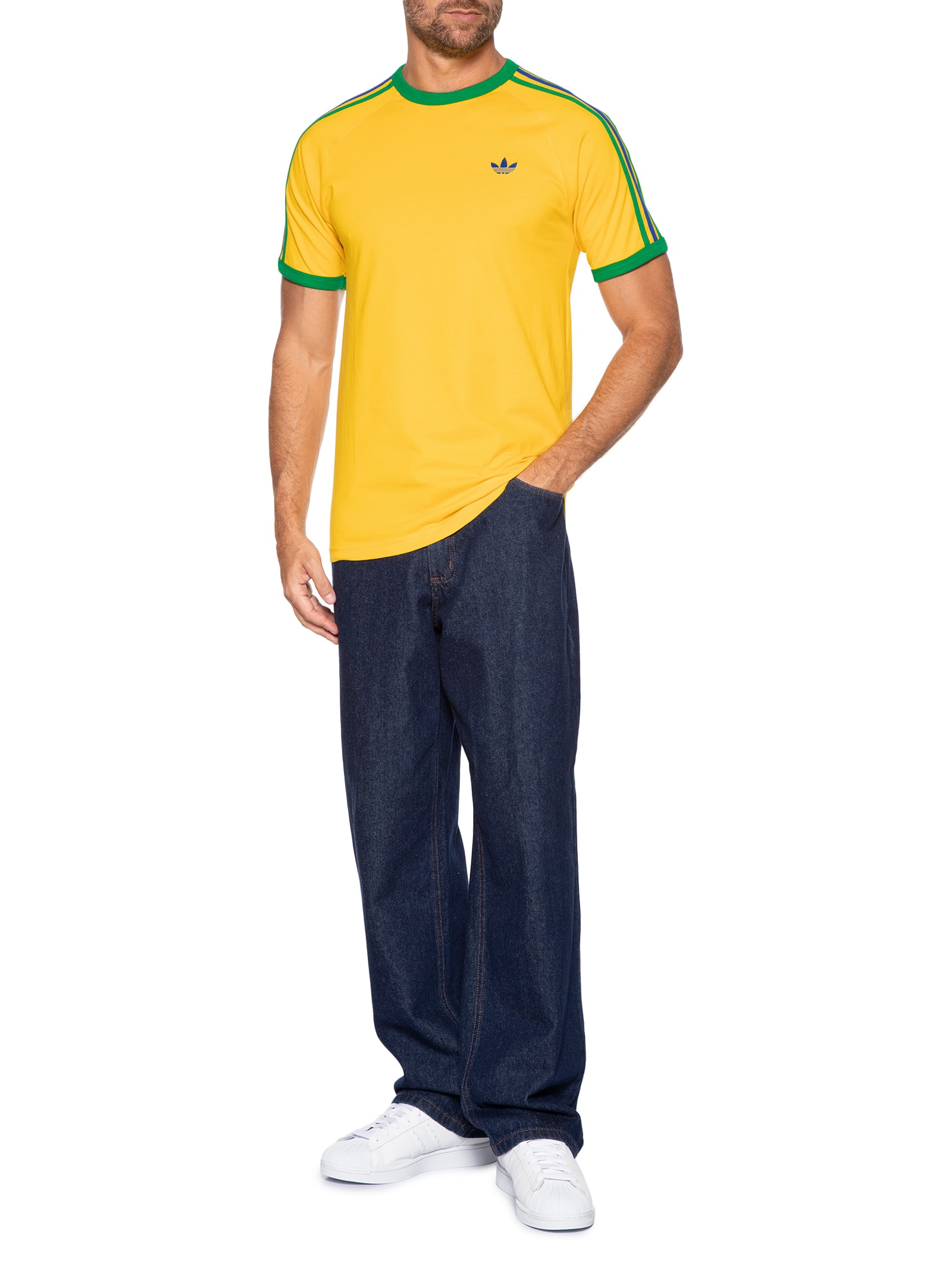 Camiseta Masculina 3S Tee Amarelo Adidas Originals
