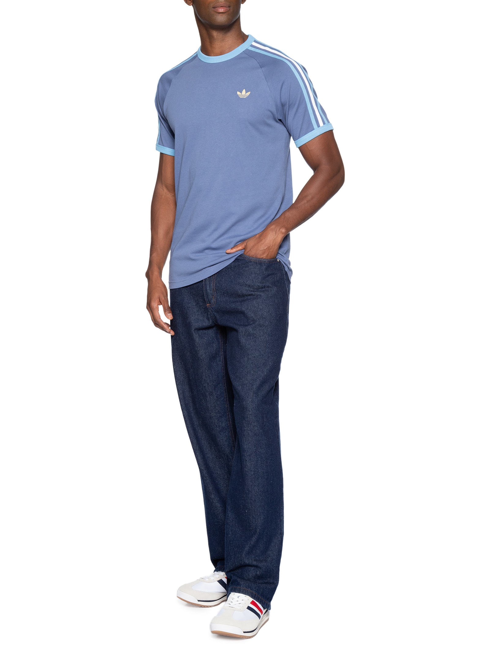 Camiseta Masculina 3S Tee Azul Adidas Originals