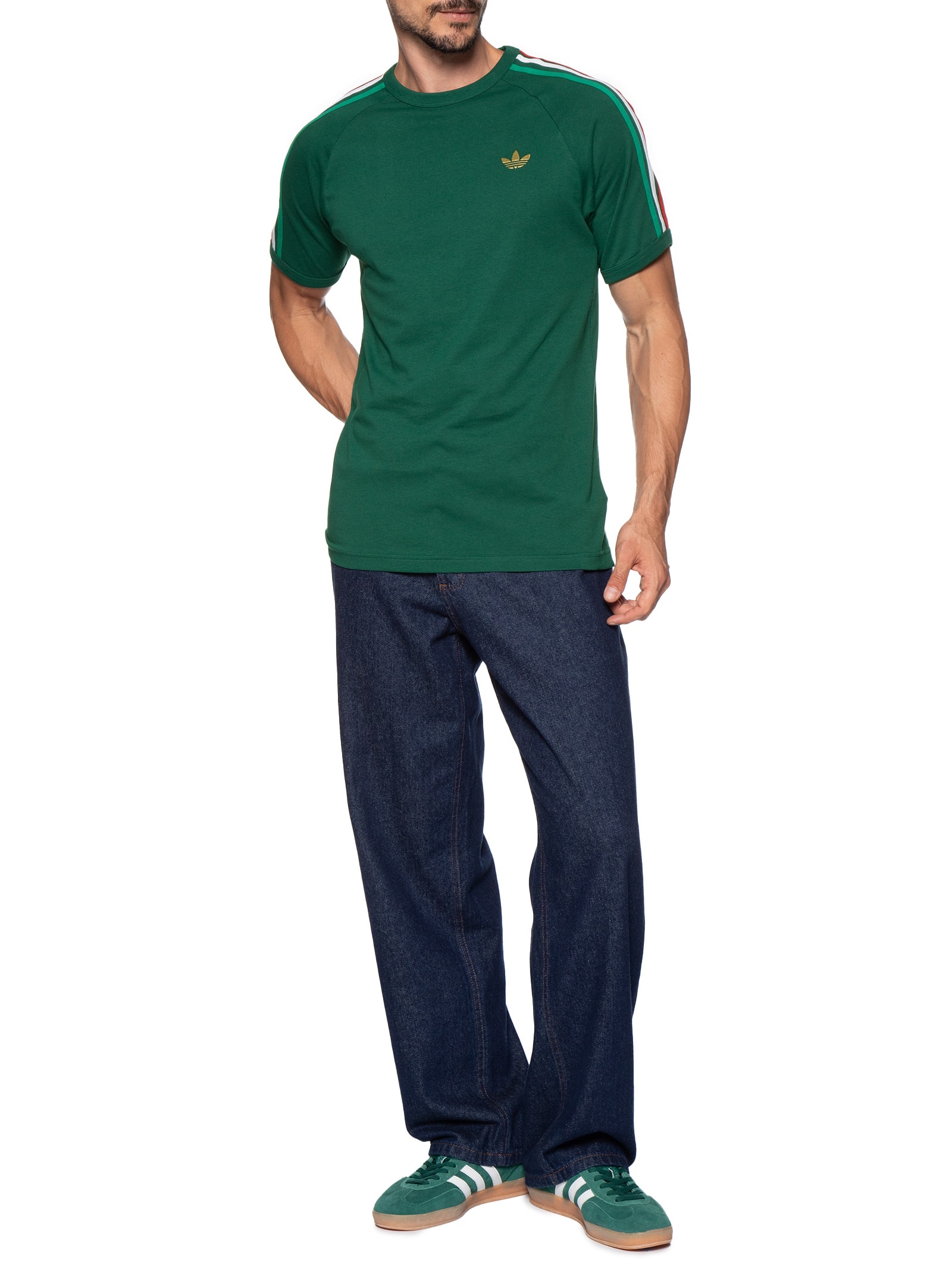 Camiseta Masculina 3S Tee Verde Adidas Originals