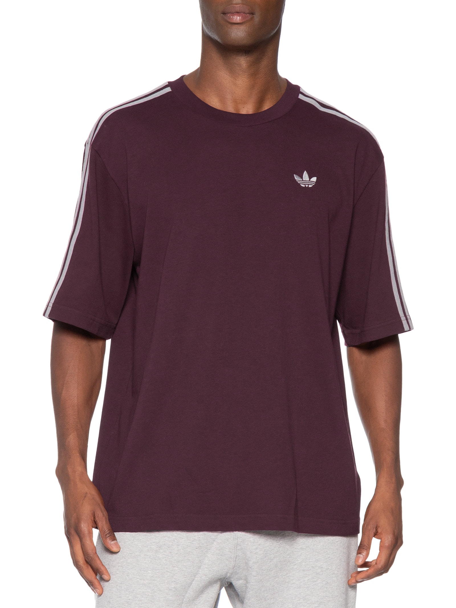 Camiseta Masculina 3s Vinho Adidas Originals