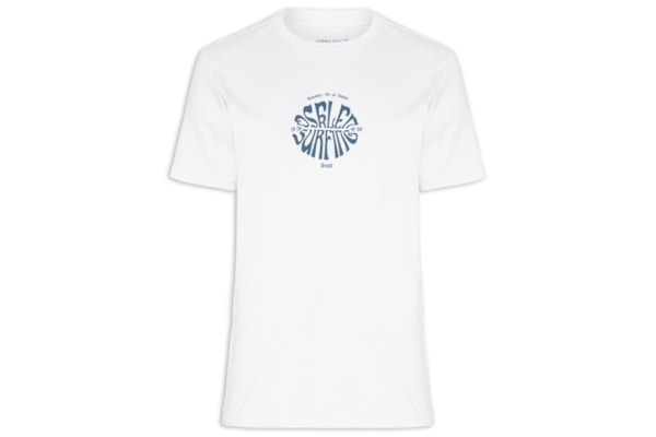 Camiseta Masculina 70's Surfing - Branco