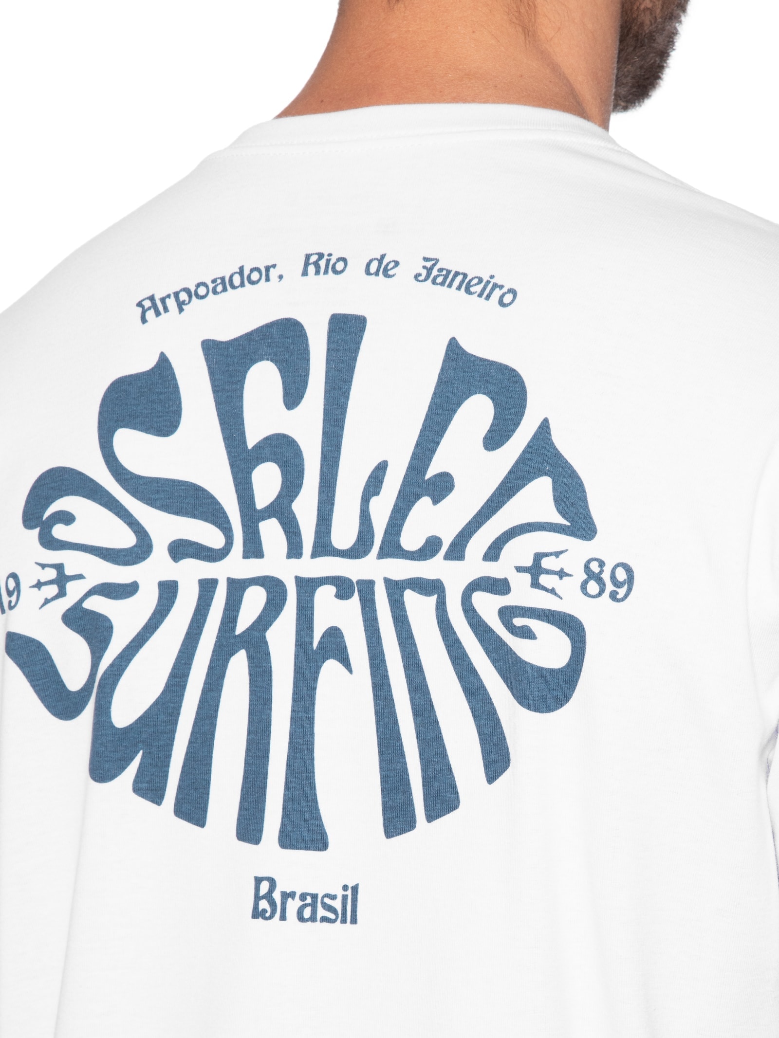 Camiseta Masculina 70's Surfing Branco Osklen