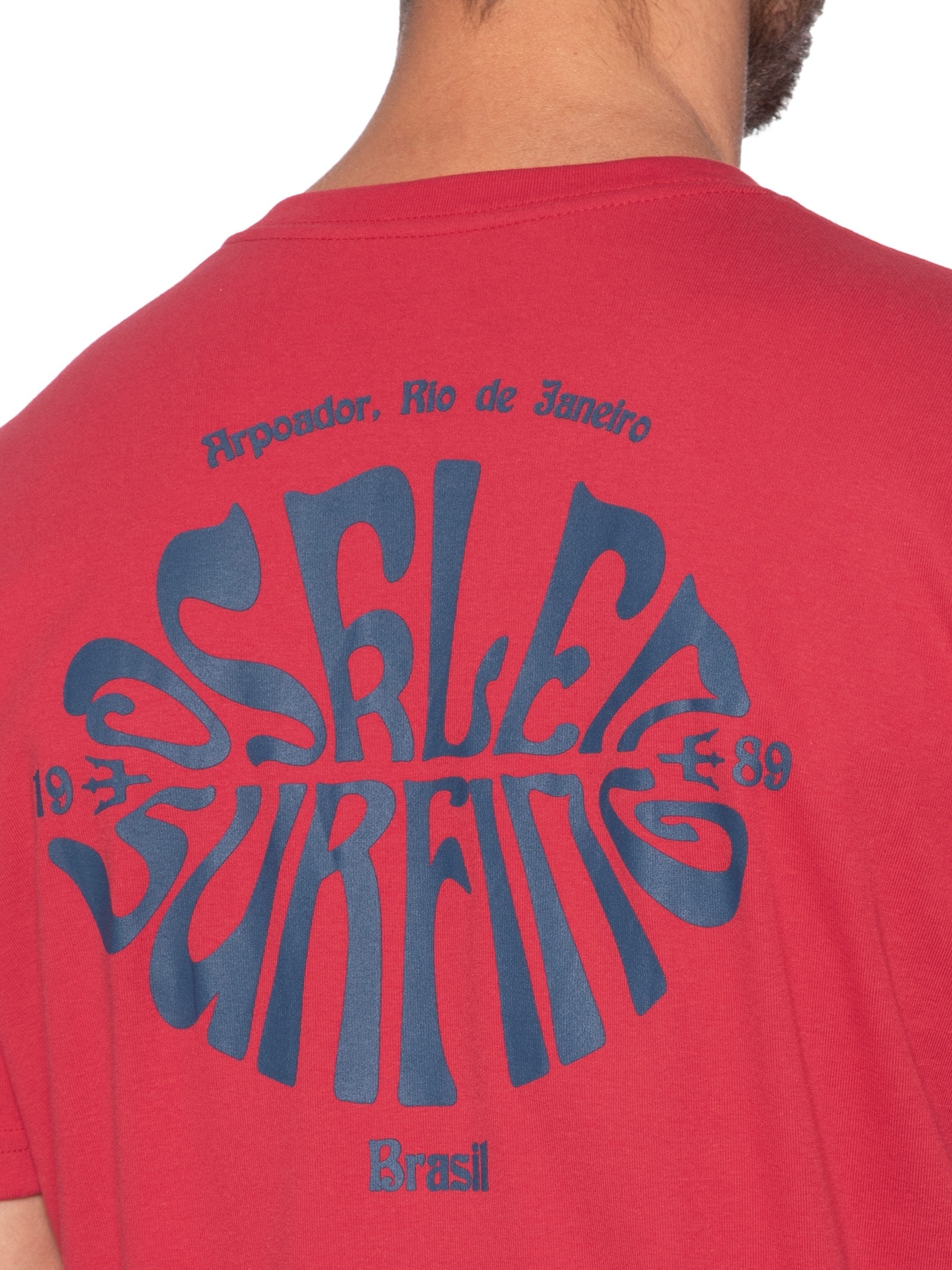 Camiseta Masculina 70's Surfing Vermelho Osklen