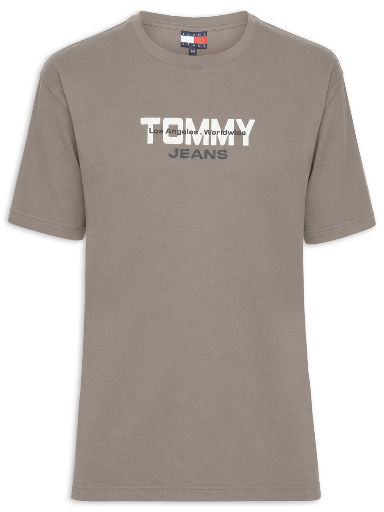 Camiseta Masculina 90's Tj Block Marrom Tommy Jeans