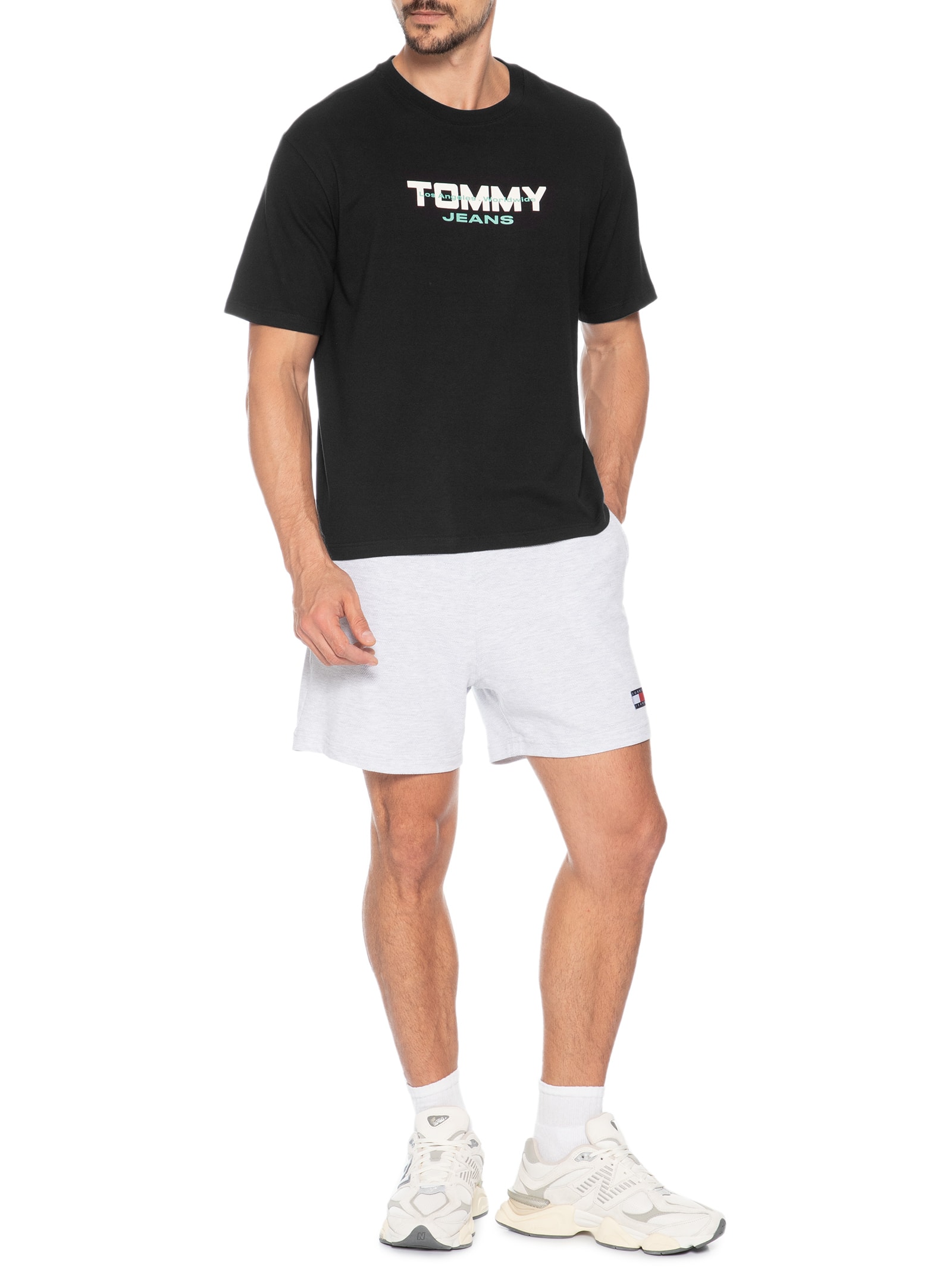 Camiseta Masculina 90's Tj Block Preto Tommy Jeans