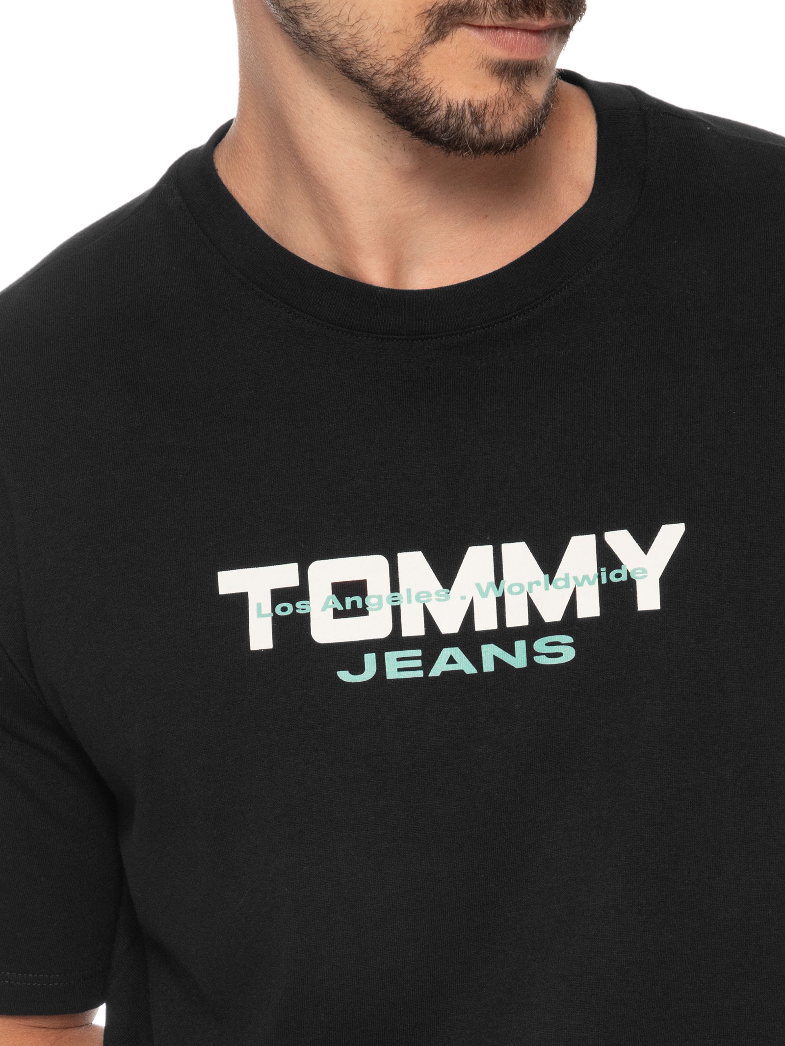 Camiseta Masculina 90's Tj Block Preto Tommy Jeans