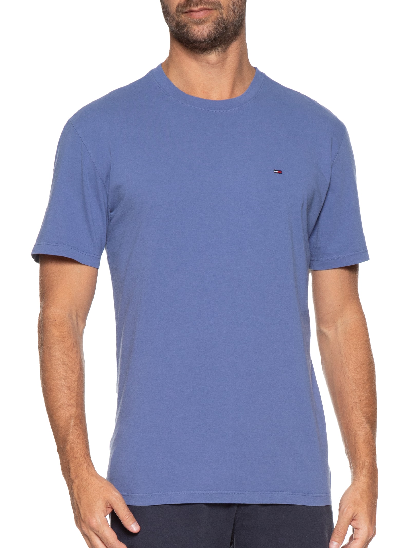 Camiseta Masculina AB TJM Reg Jersey C Neck EXT  Azul  Tommy Jeans