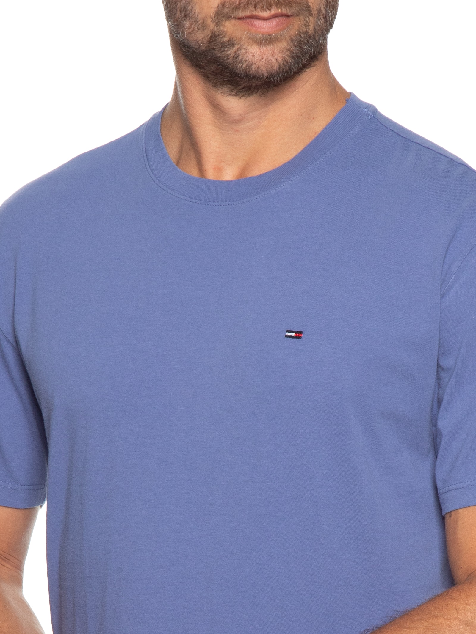 Camiseta Masculina AB TJM Reg Jersey C Neck EXT  Azul  Tommy Jeans